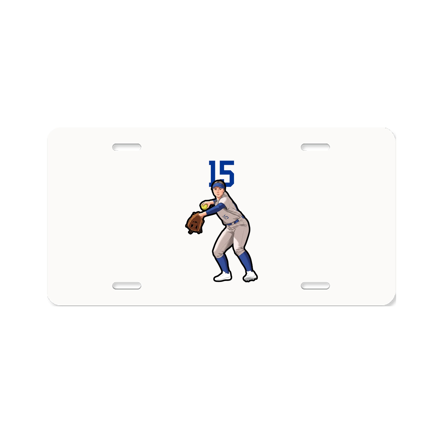 License Plate — Number Top in Classic