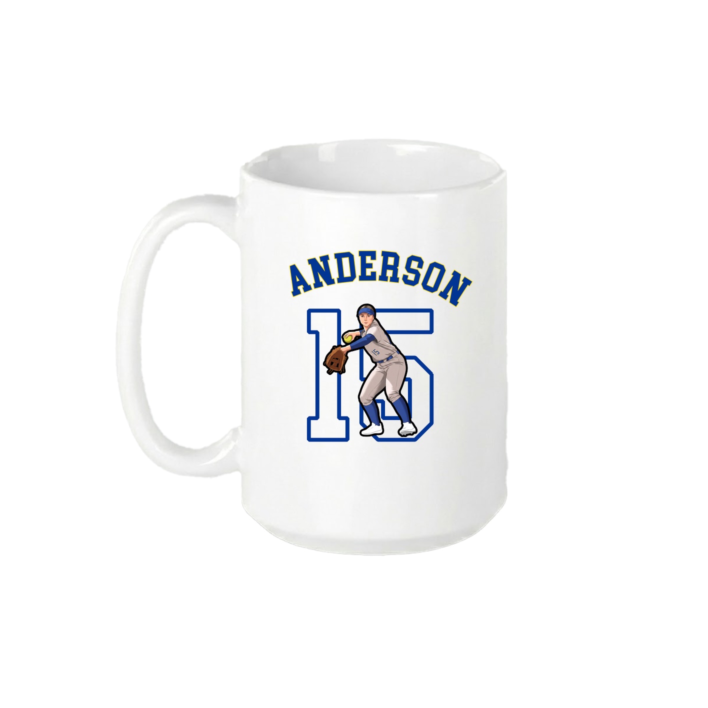 15oz Coffee Mug — Shirsey Arch in White