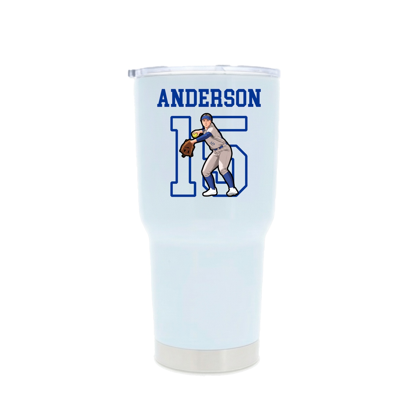 30oz Stainless Steel Tumbler — Shirsey in White