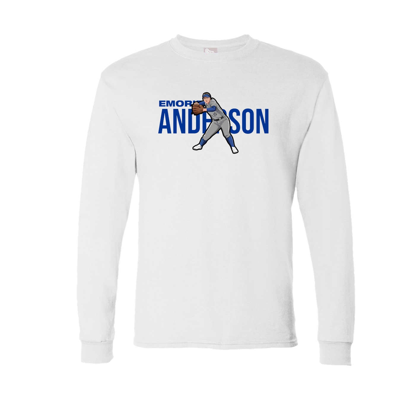 Long Sleeve Tee — Player Name in White
