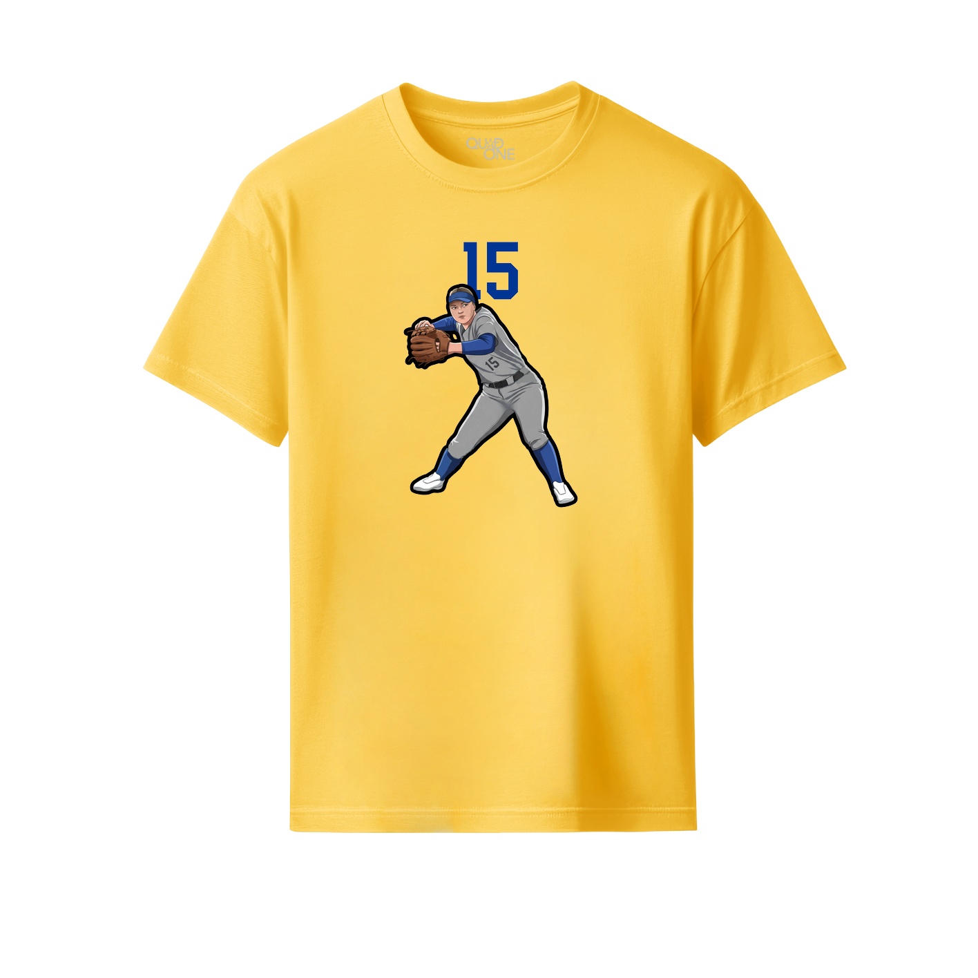 Youth Tee — Number Top in Yellow
