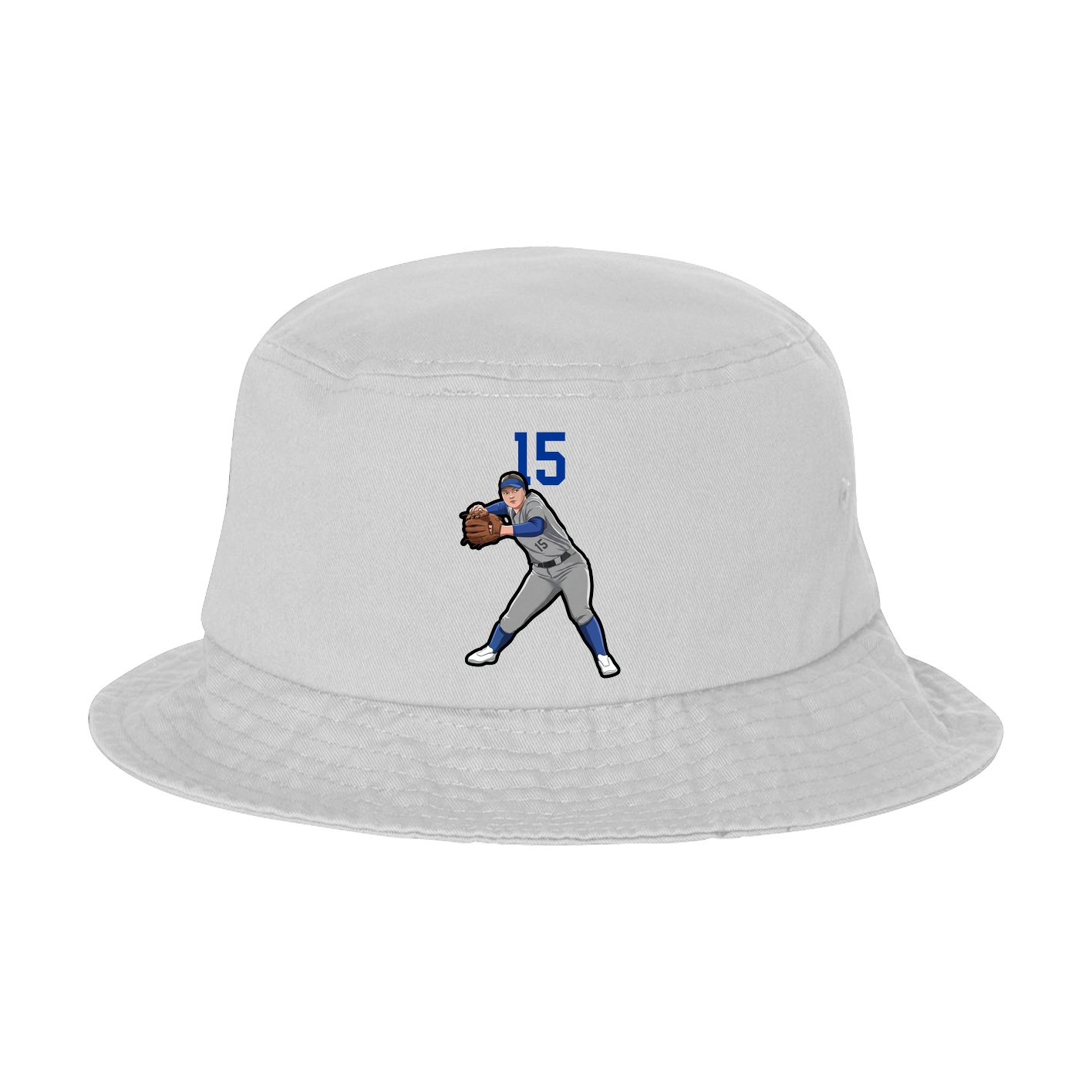 Bucket Cap — Number Top in White