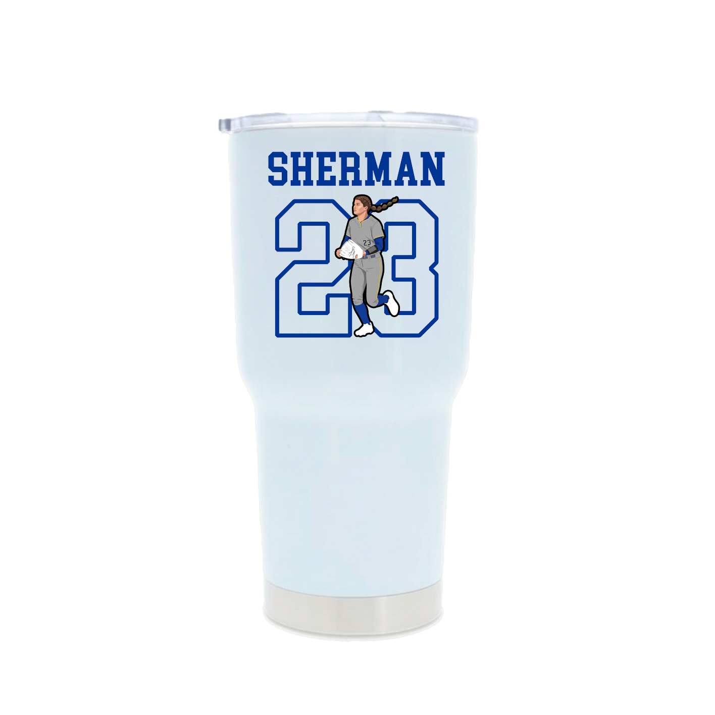 30oz Stainless Steel Tumbler — Shirsey in White