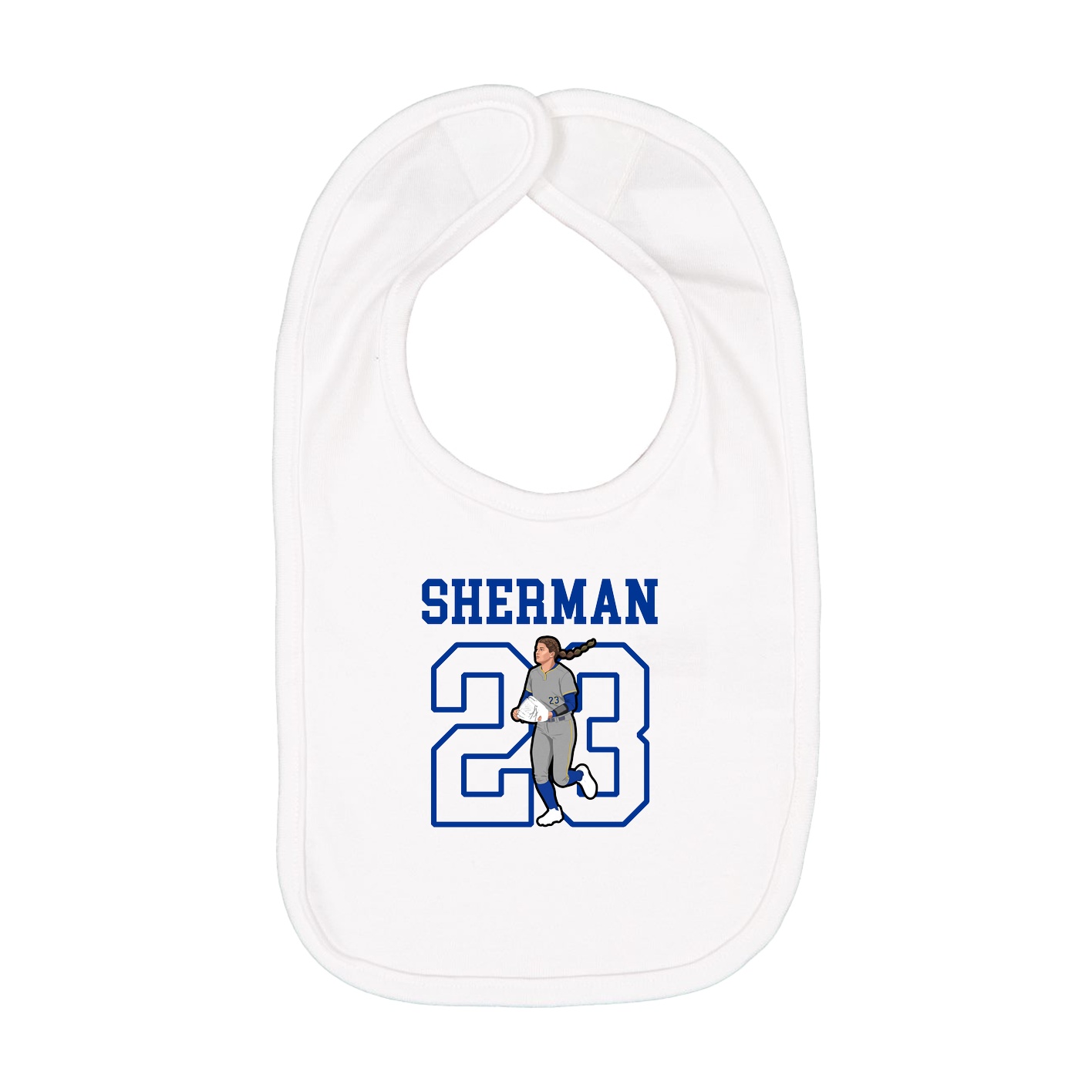 Infant Bib — Shirsey in White