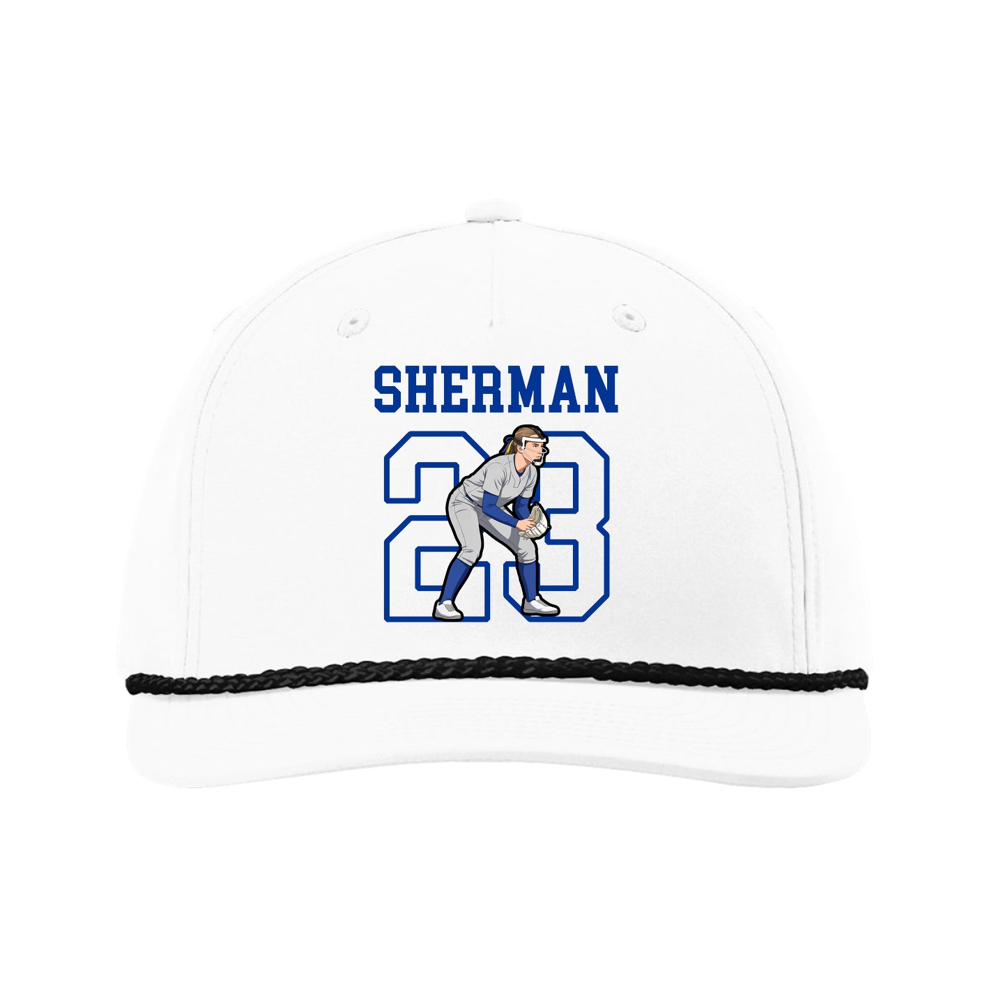 Five-Panel Classic Rope Cap — Shirsey in White