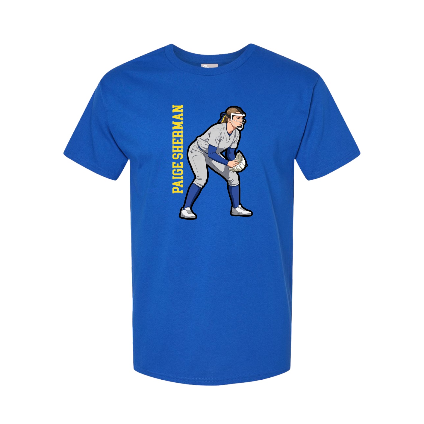 Tee — Name Vertical in Royal