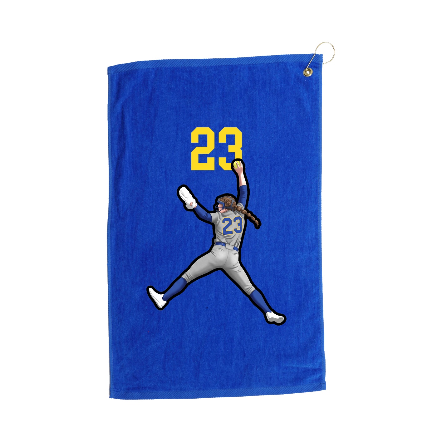 Golf Towel — Number Top in Royal