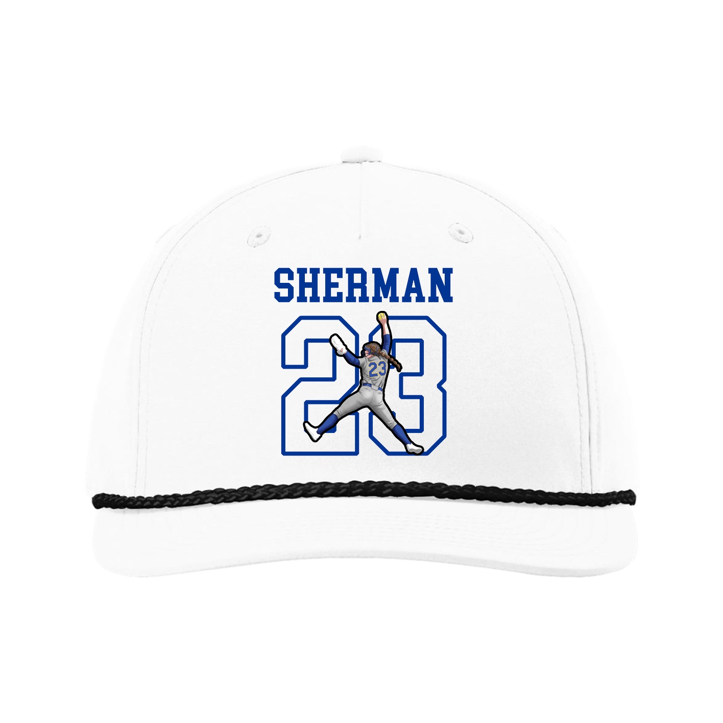 Five-Panel Classic Rope Cap — Shirsey in White