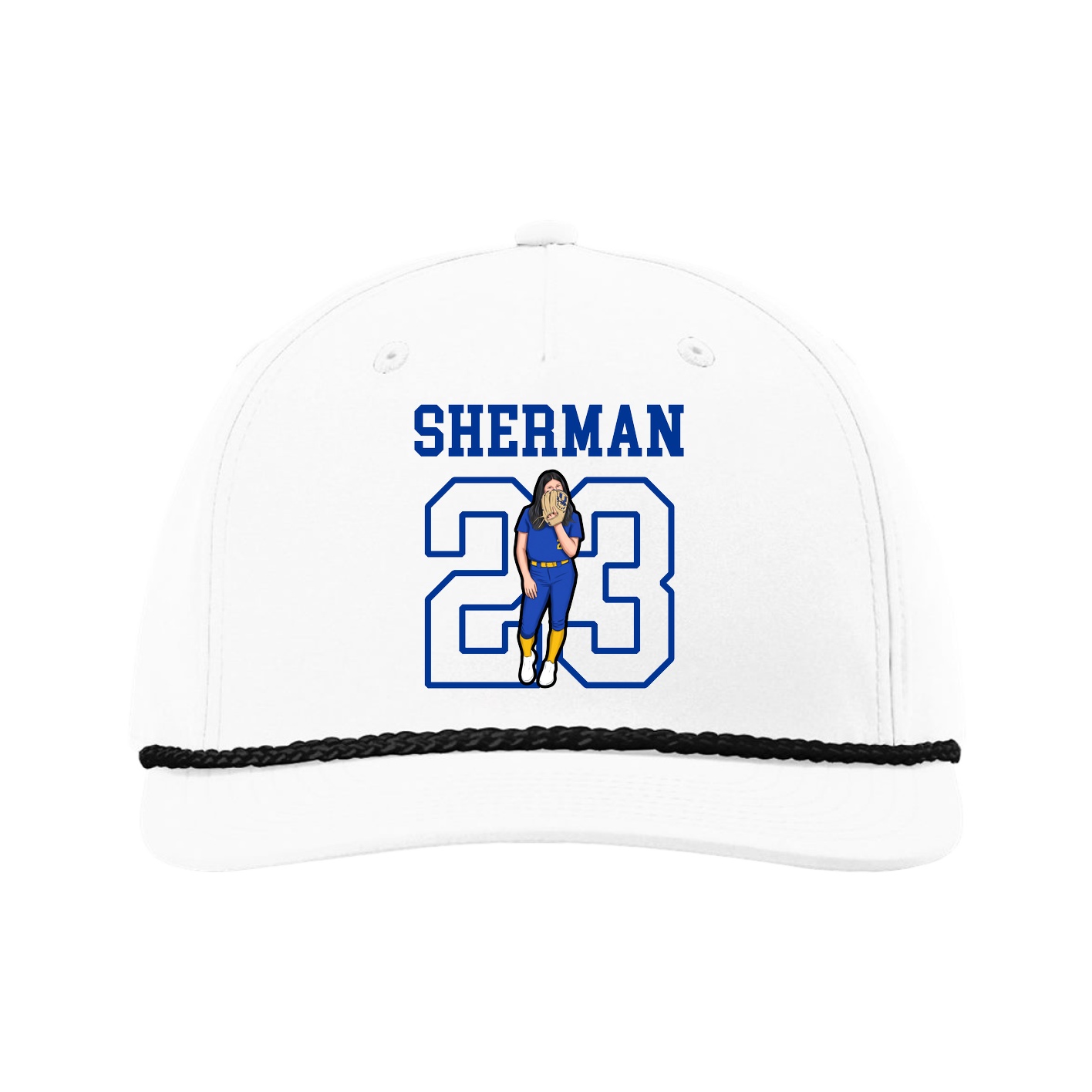 Five-Panel Classic Rope Cap — Shirsey in White