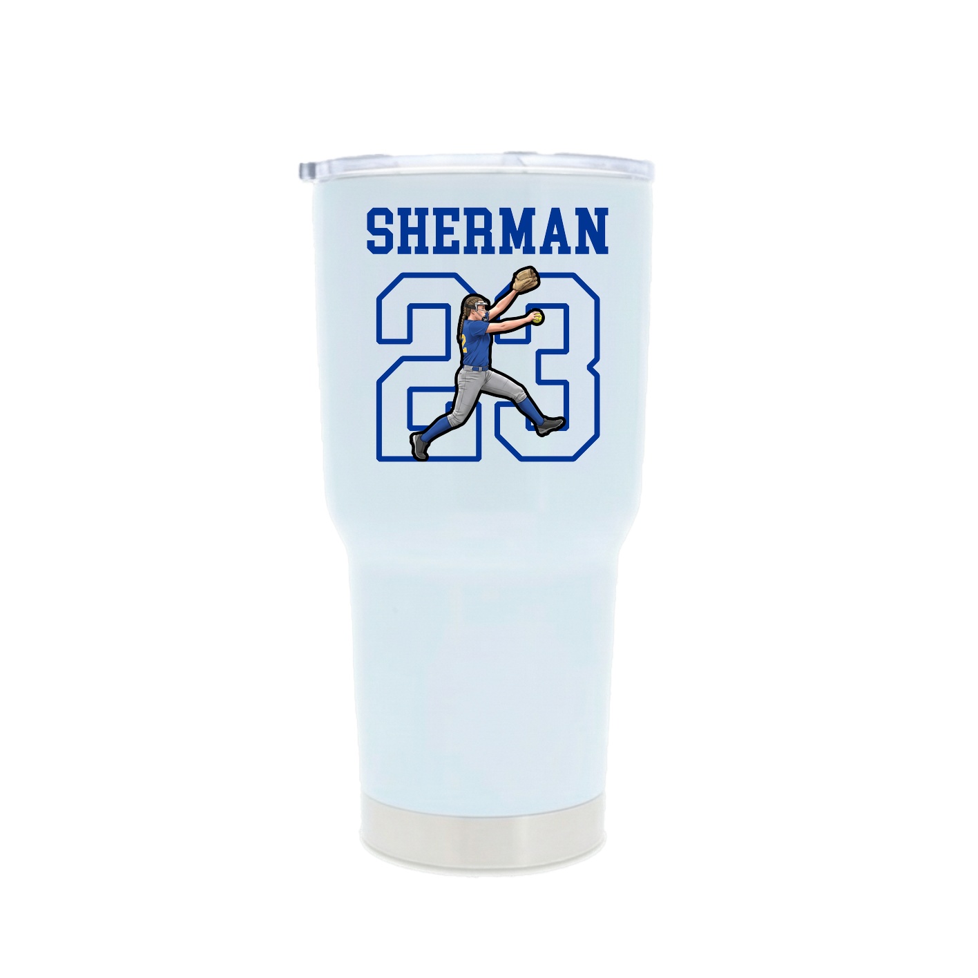 30oz Stainless Steel Tumbler — Shirsey in White