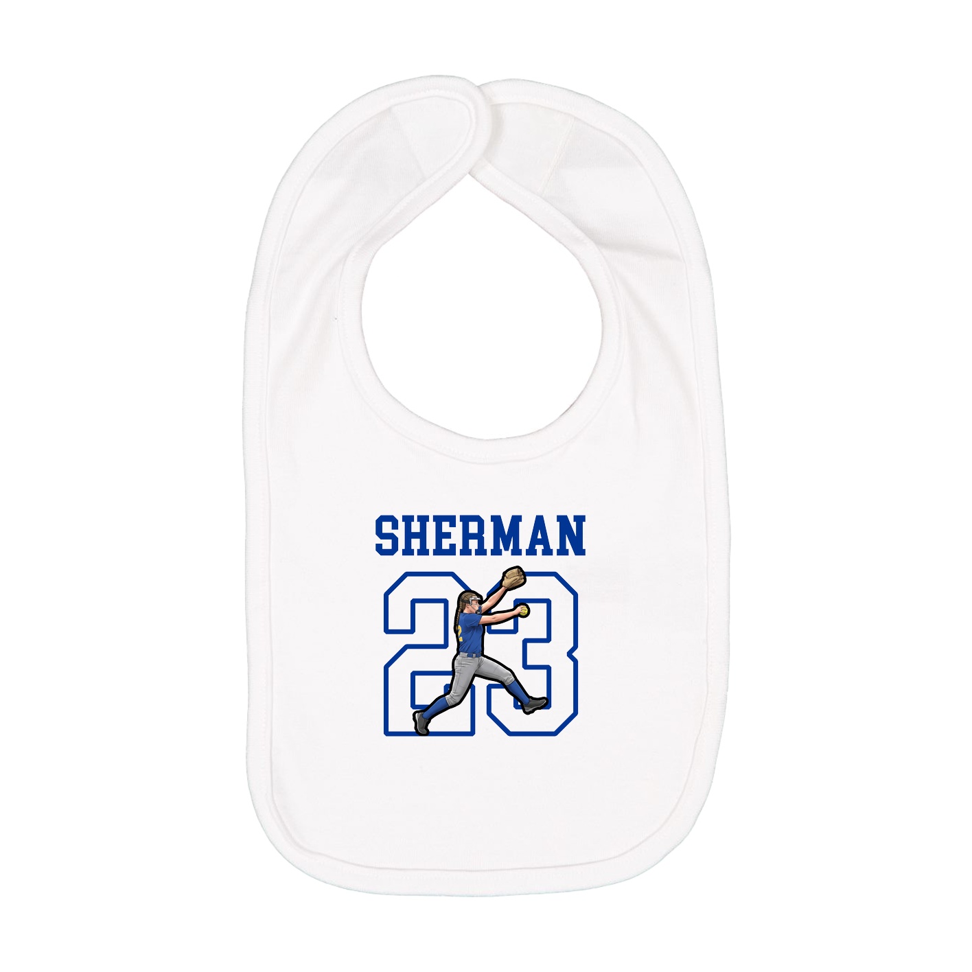 Infant Bib — Shirsey in White
