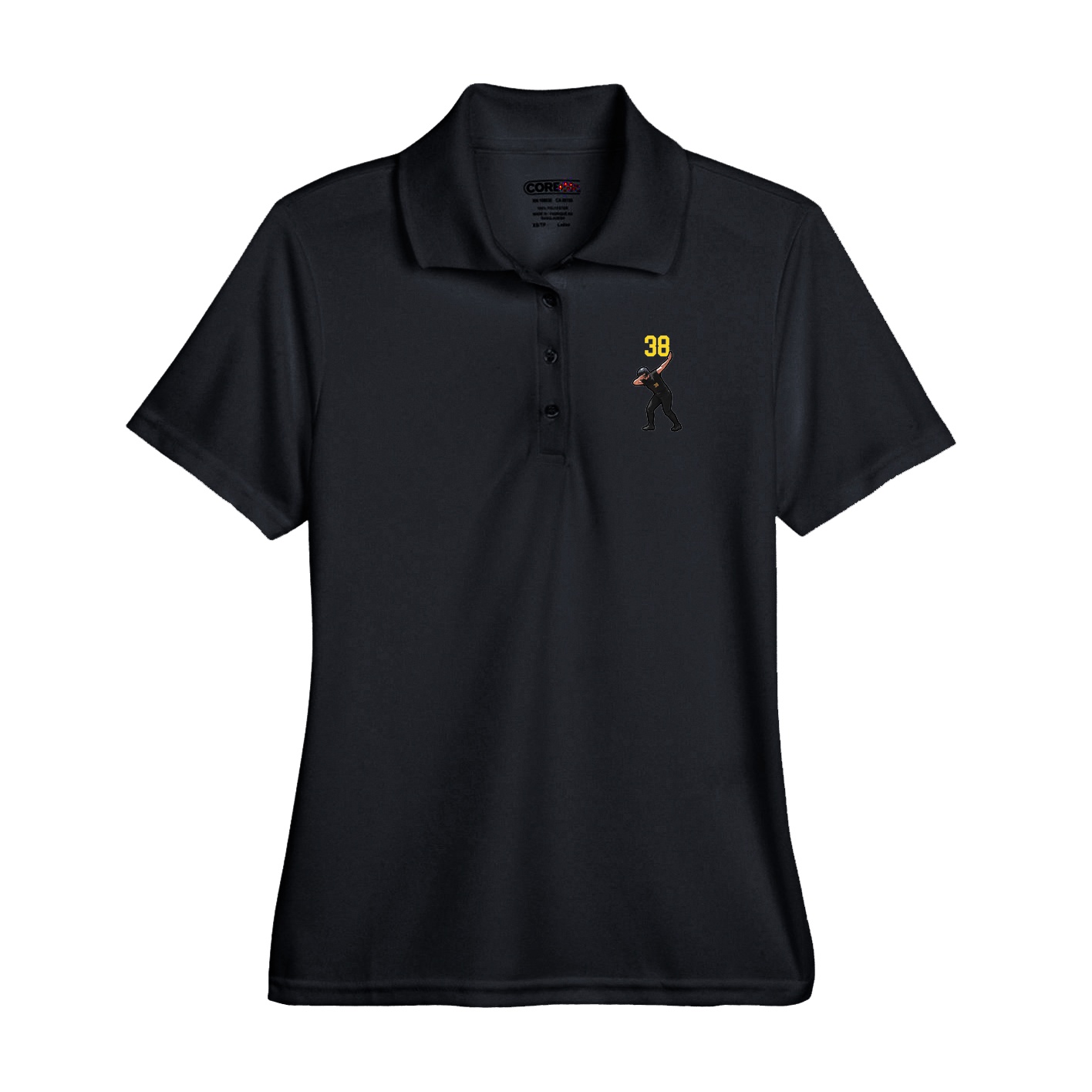 Performance Polo — Number Top in Black