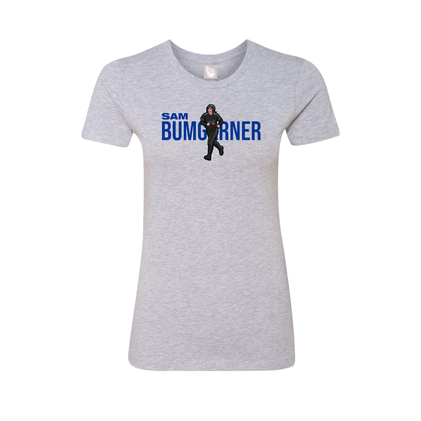 Fitted Women's Tee — Player Name in Grey