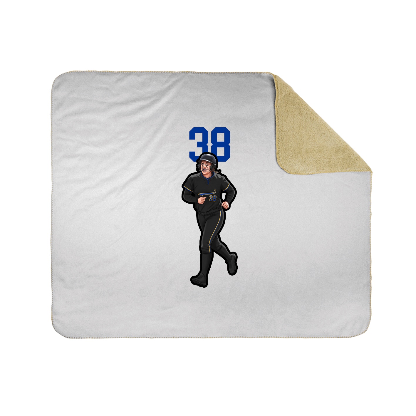 Throw Blanket — Number Top in White