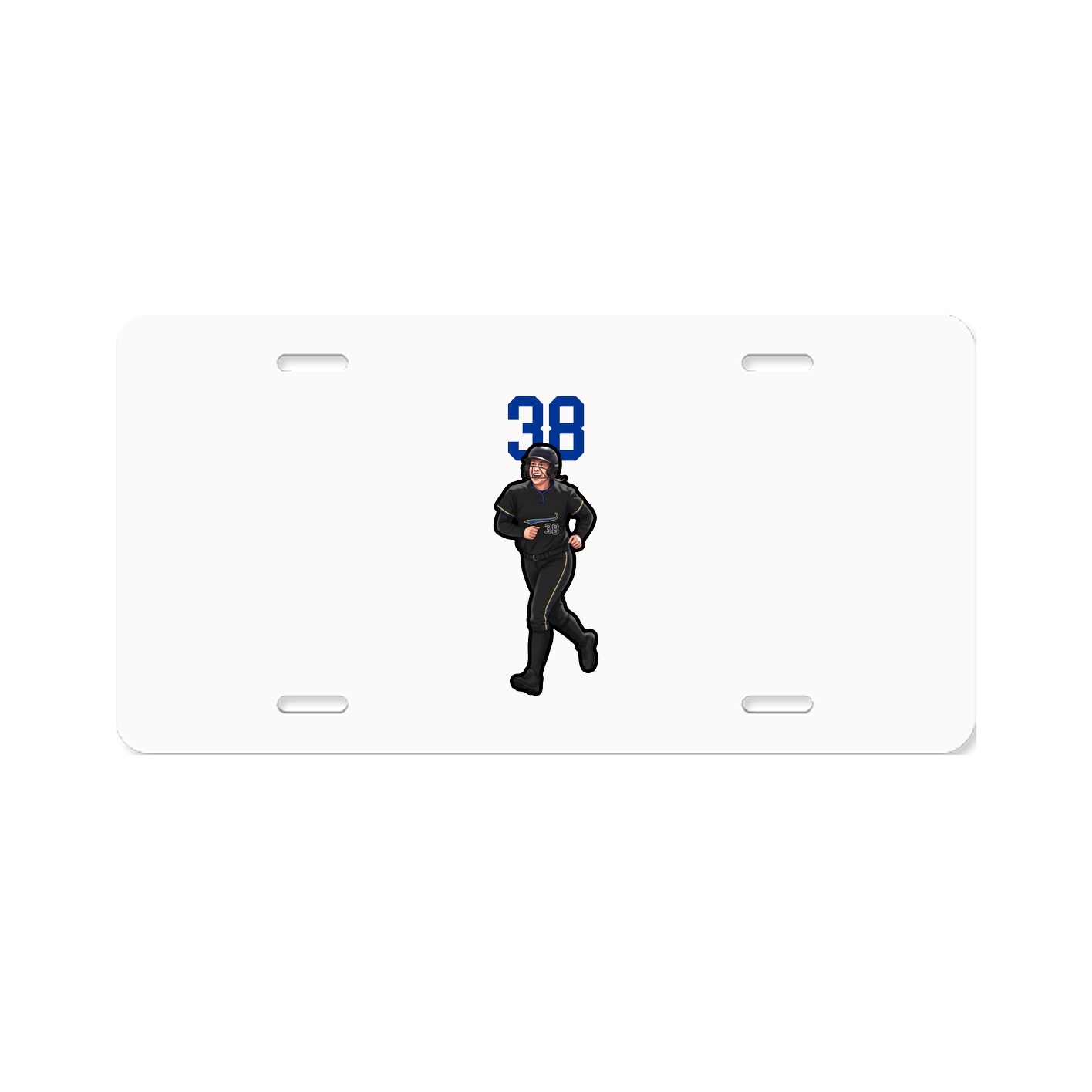 License Plate — Number Top in Classic