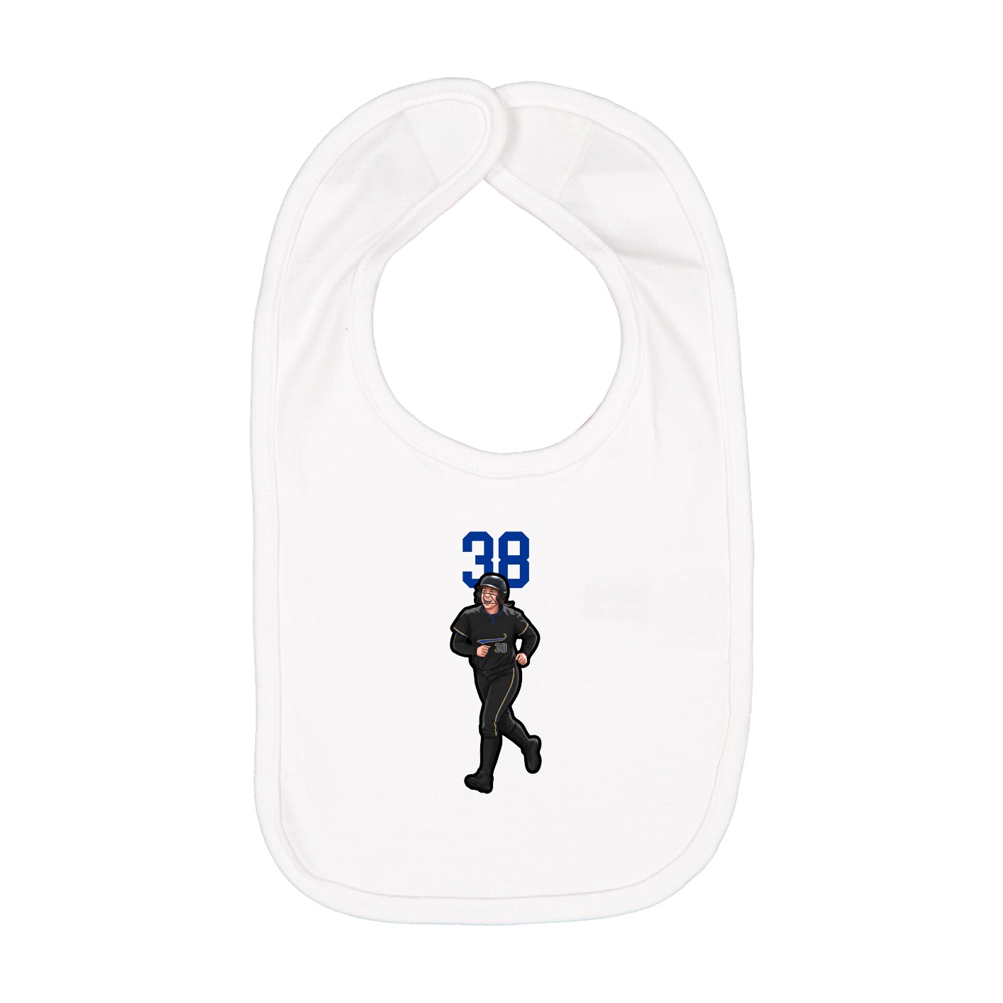 Infant Bib — Number Top in White