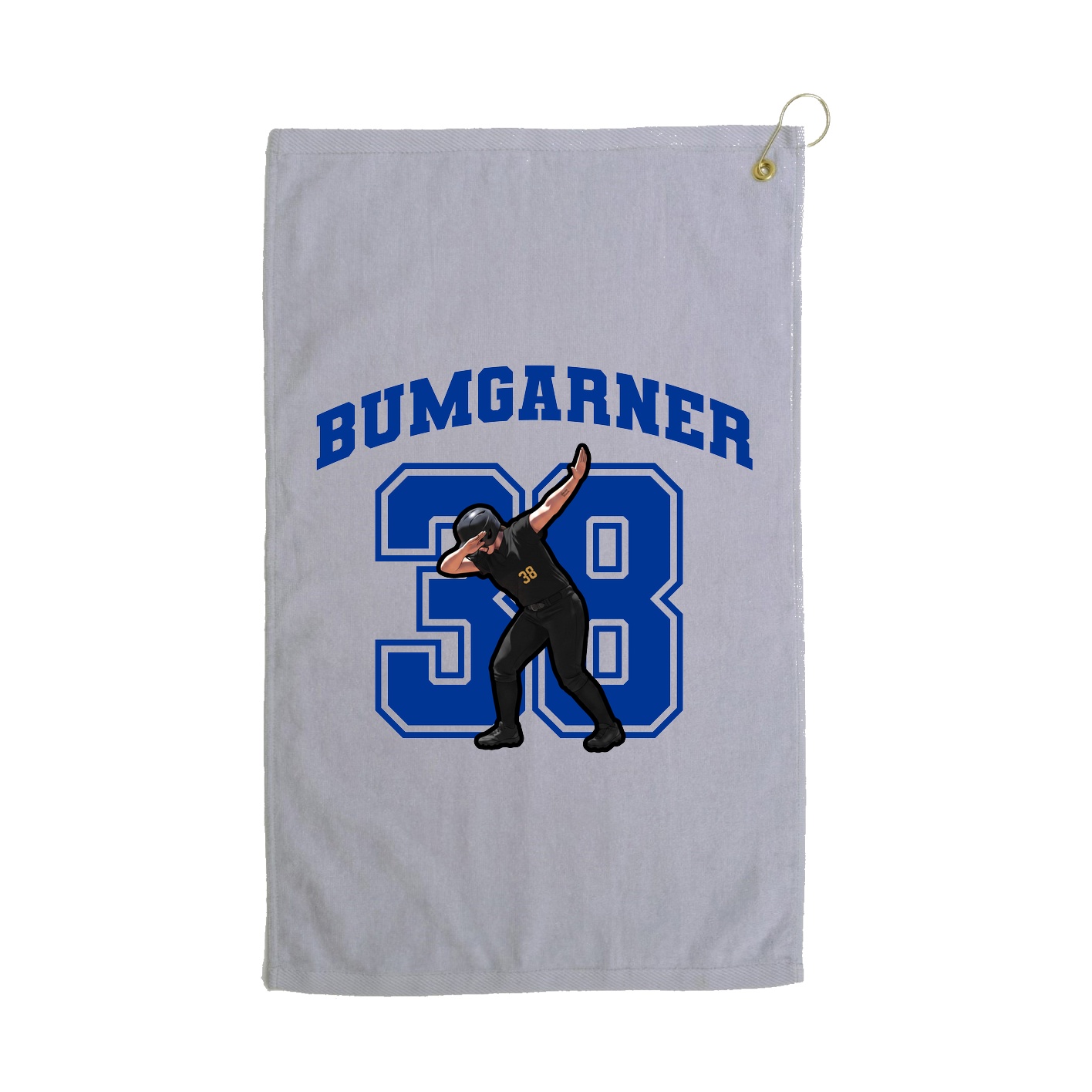 Golf Towel — Number in Grey