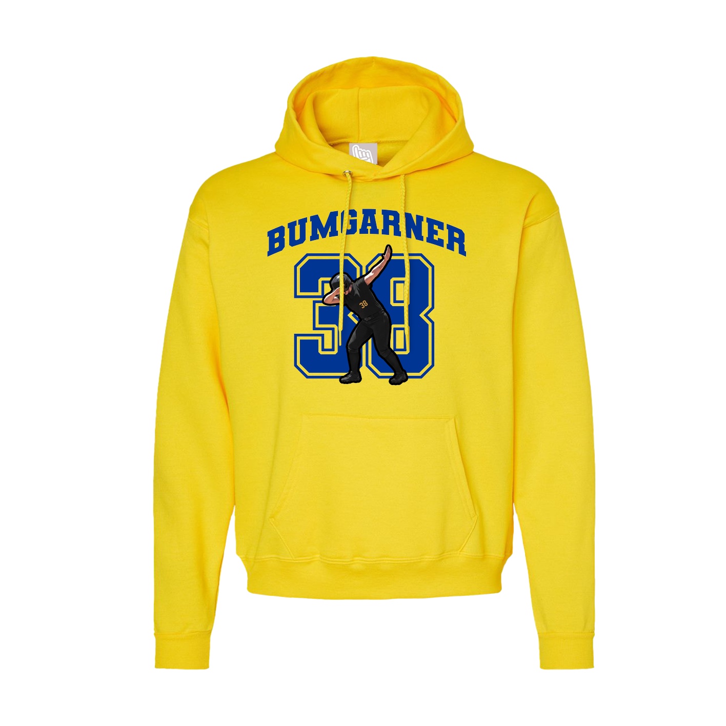 Hoodie — Number in Yellow