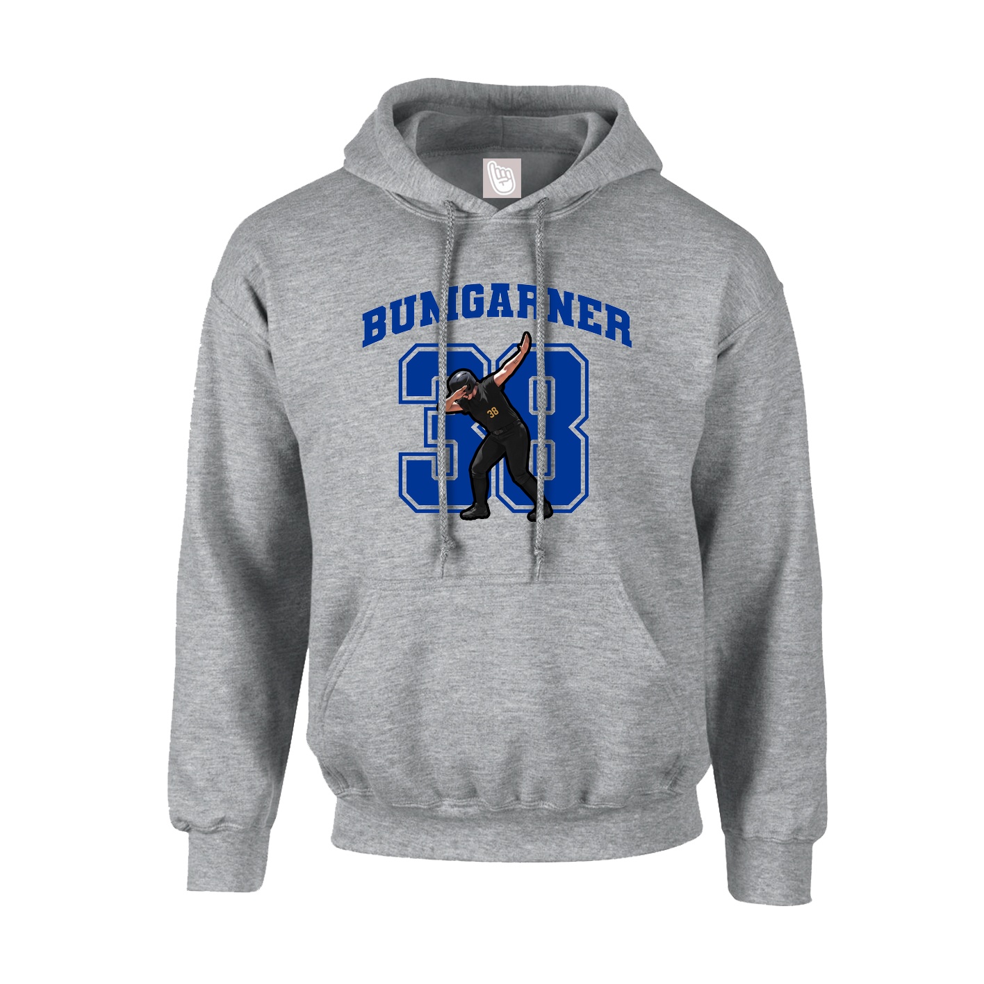 Youth Hoodie — Number in Grey