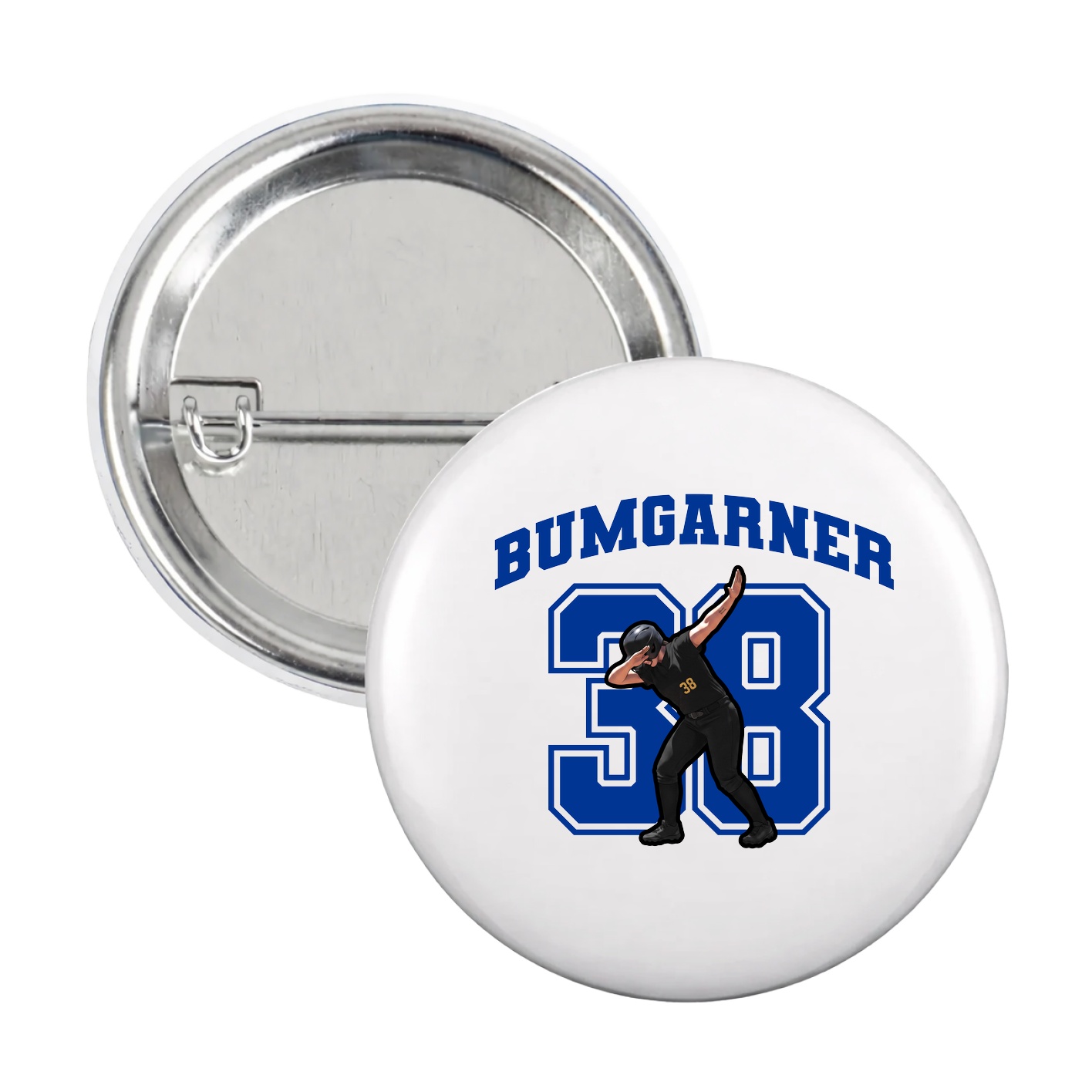Game Day Button — Number in White