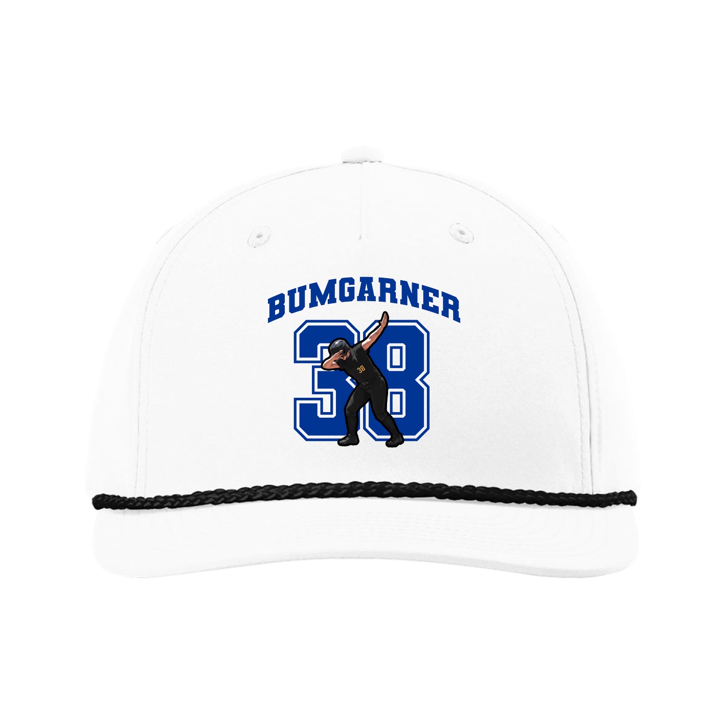 Five-Panel Classic Rope Cap — Number in White