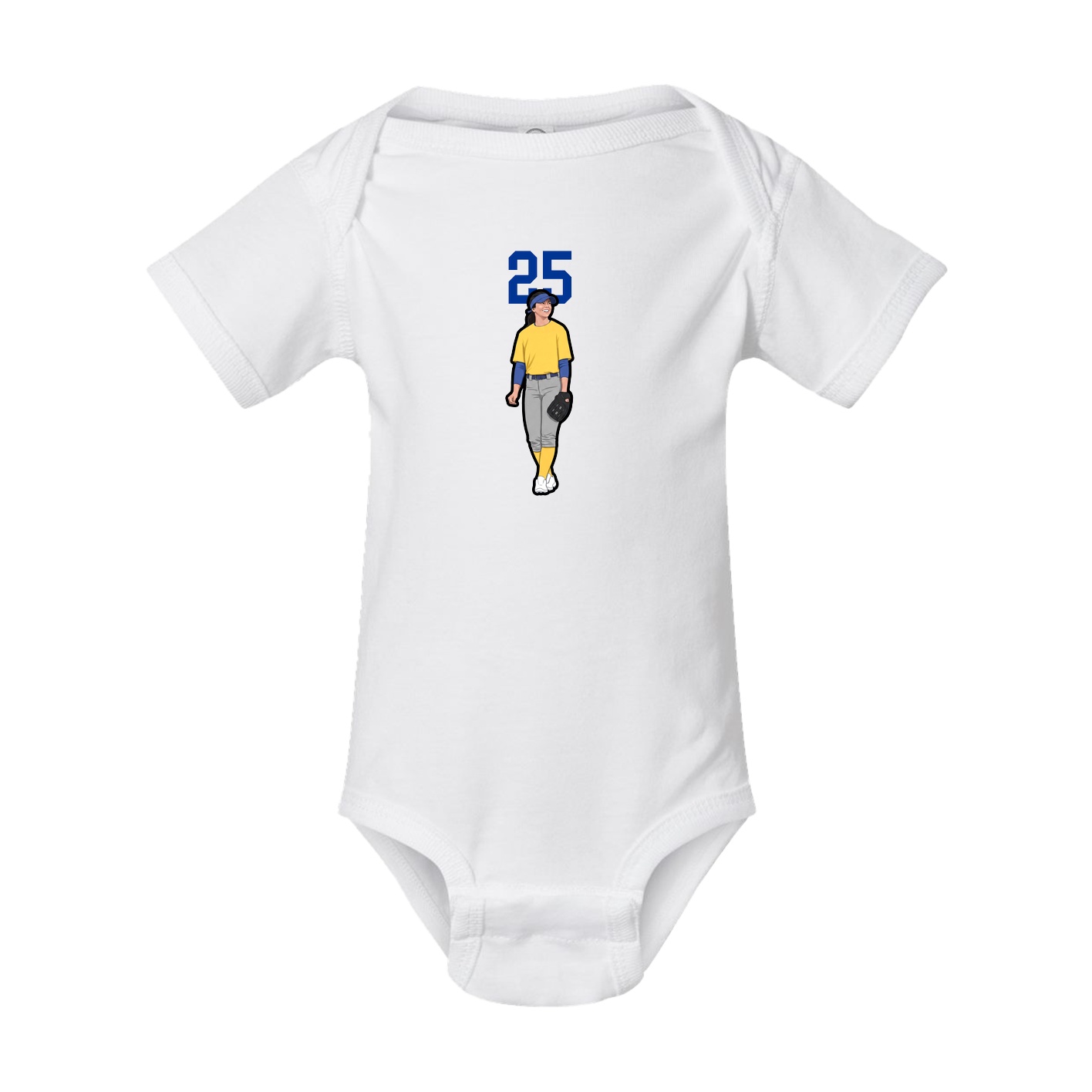 Baby Onesie — Number Top in White
