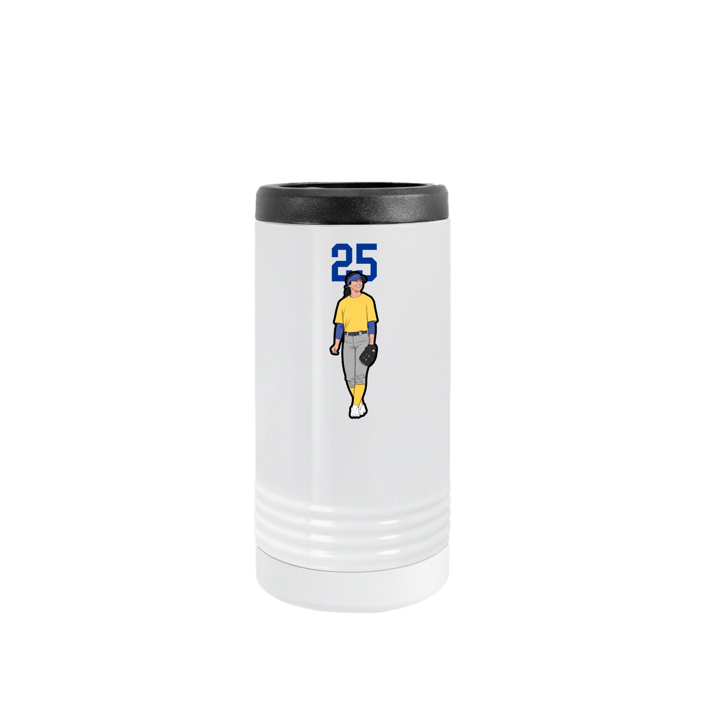 Slim Beverage Holder — Number Top in White