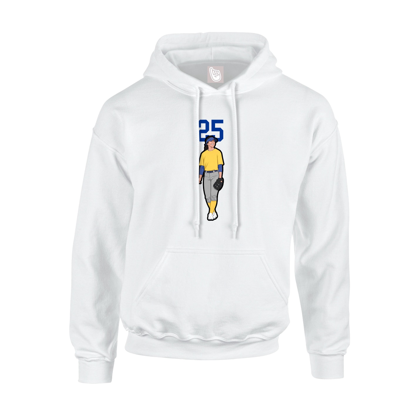 Youth Hoodie — Number Top in White