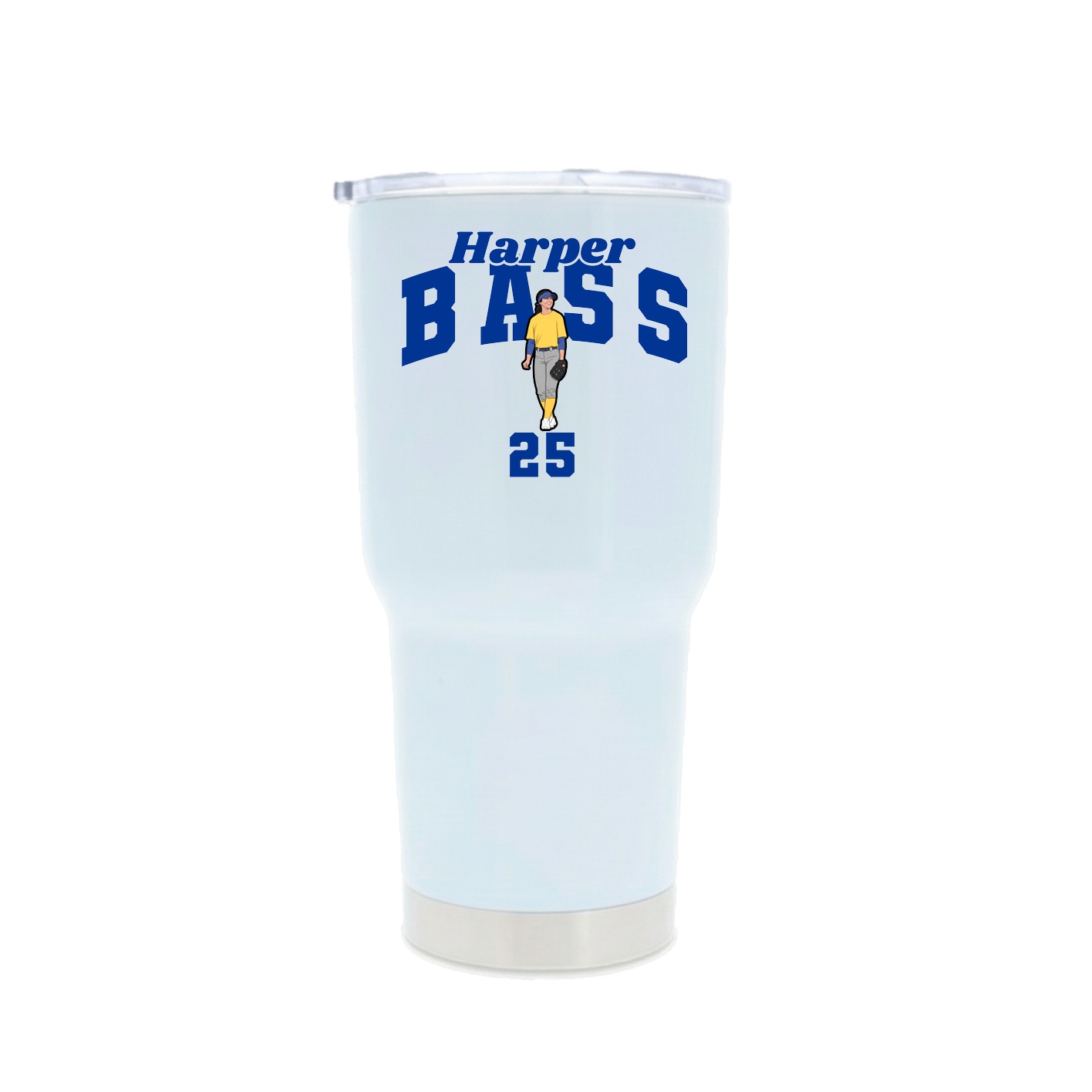 30oz Stainless Steel Tumbler — Signature Arch in White