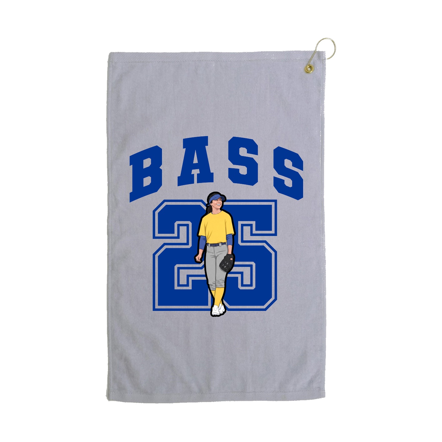 Golf Towel — Number in Grey