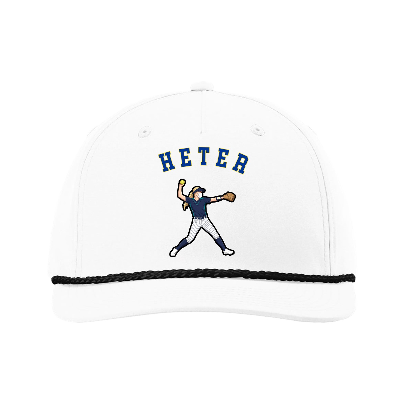 Five-Panel Classic Rope Cap — Shirsey Arch in White