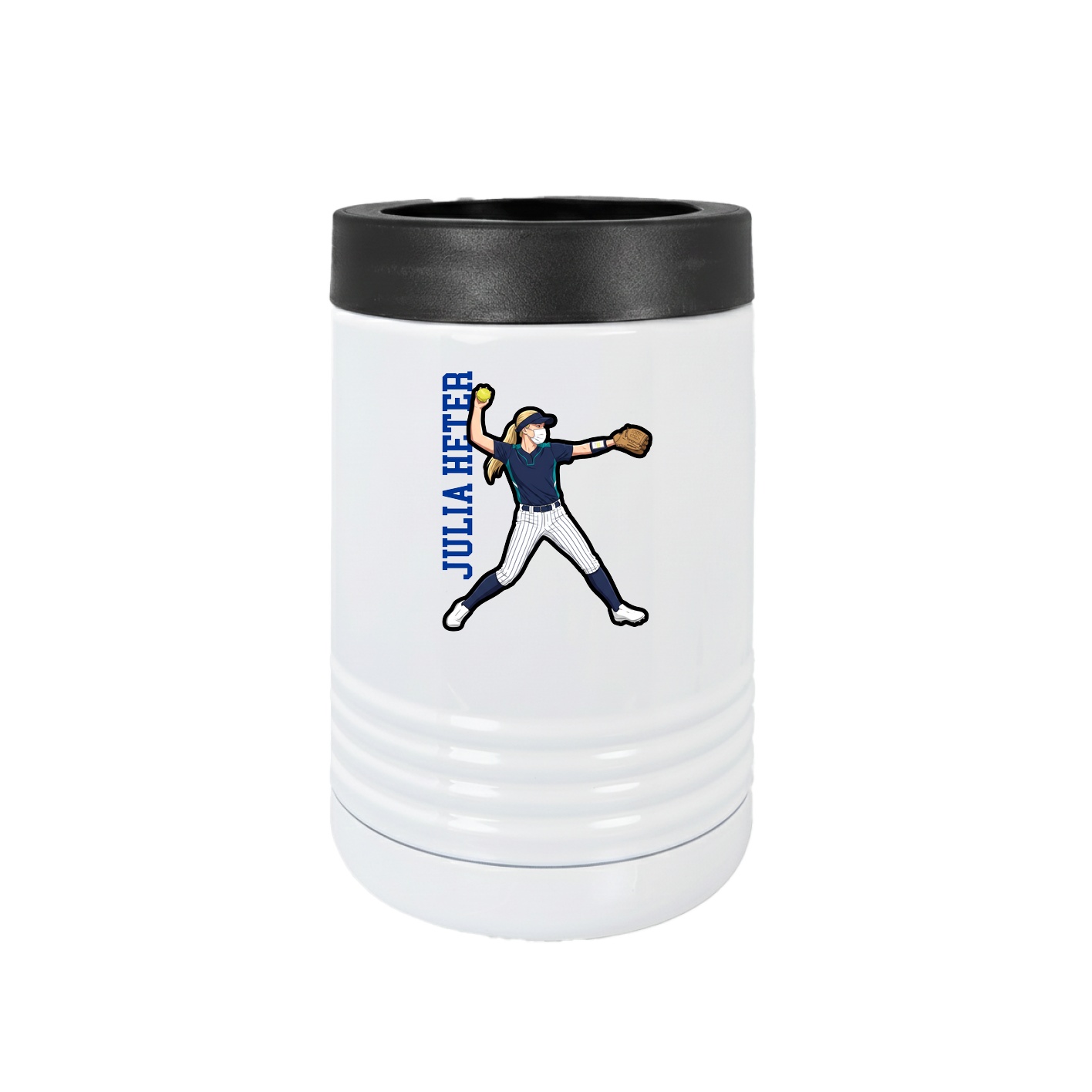 Beverage Holder — Name Vertical in White