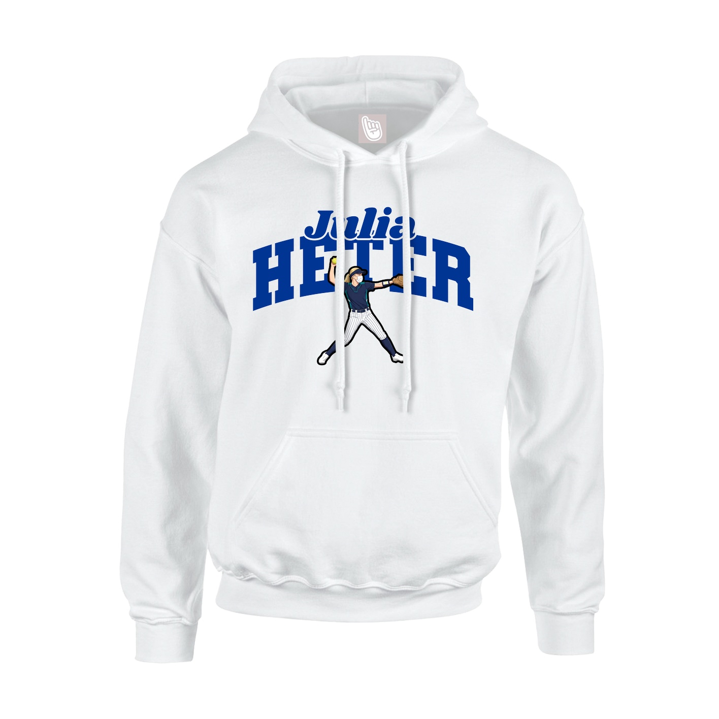 Youth Hoodie — Signature Arch in White