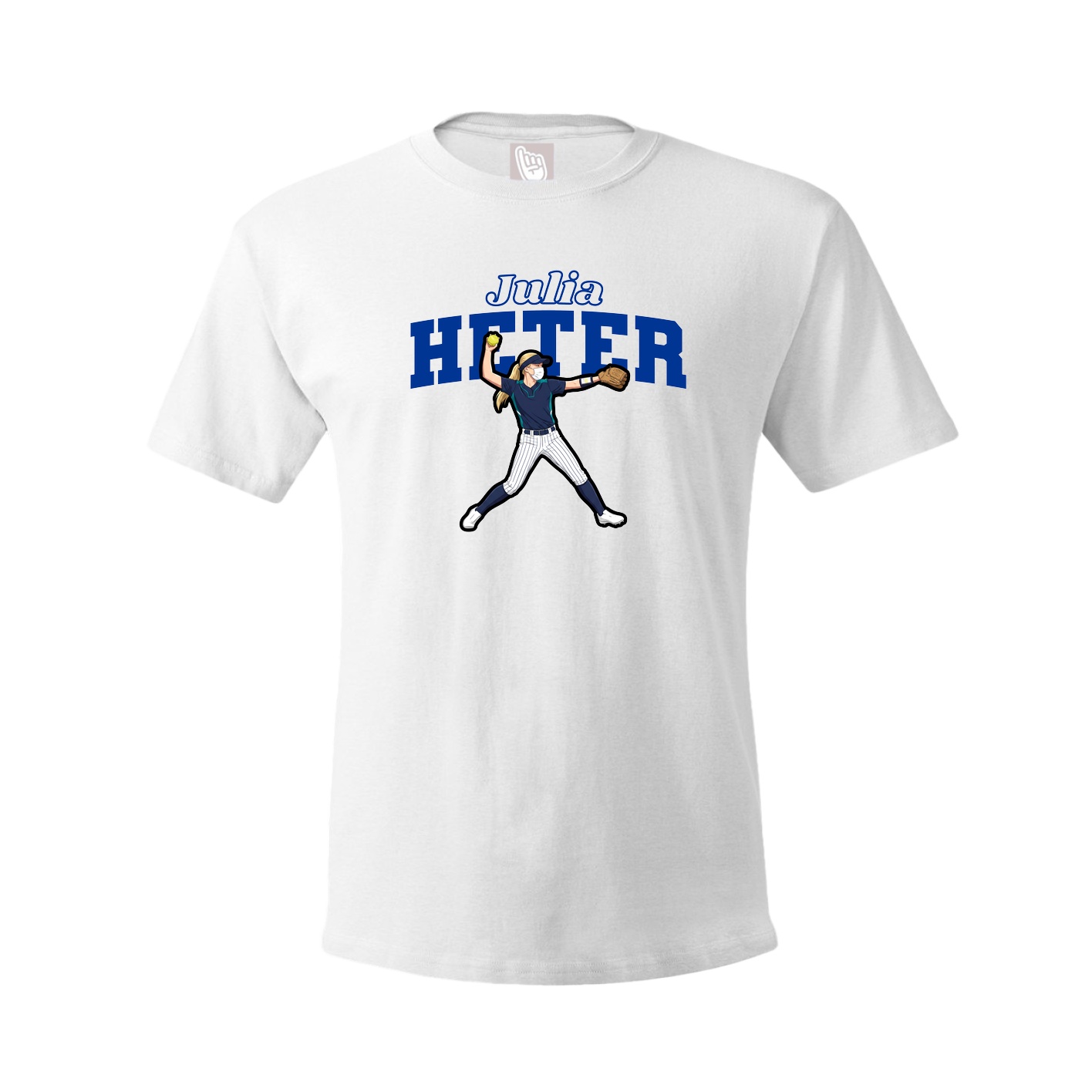 Youth Tee — Name Arch in White