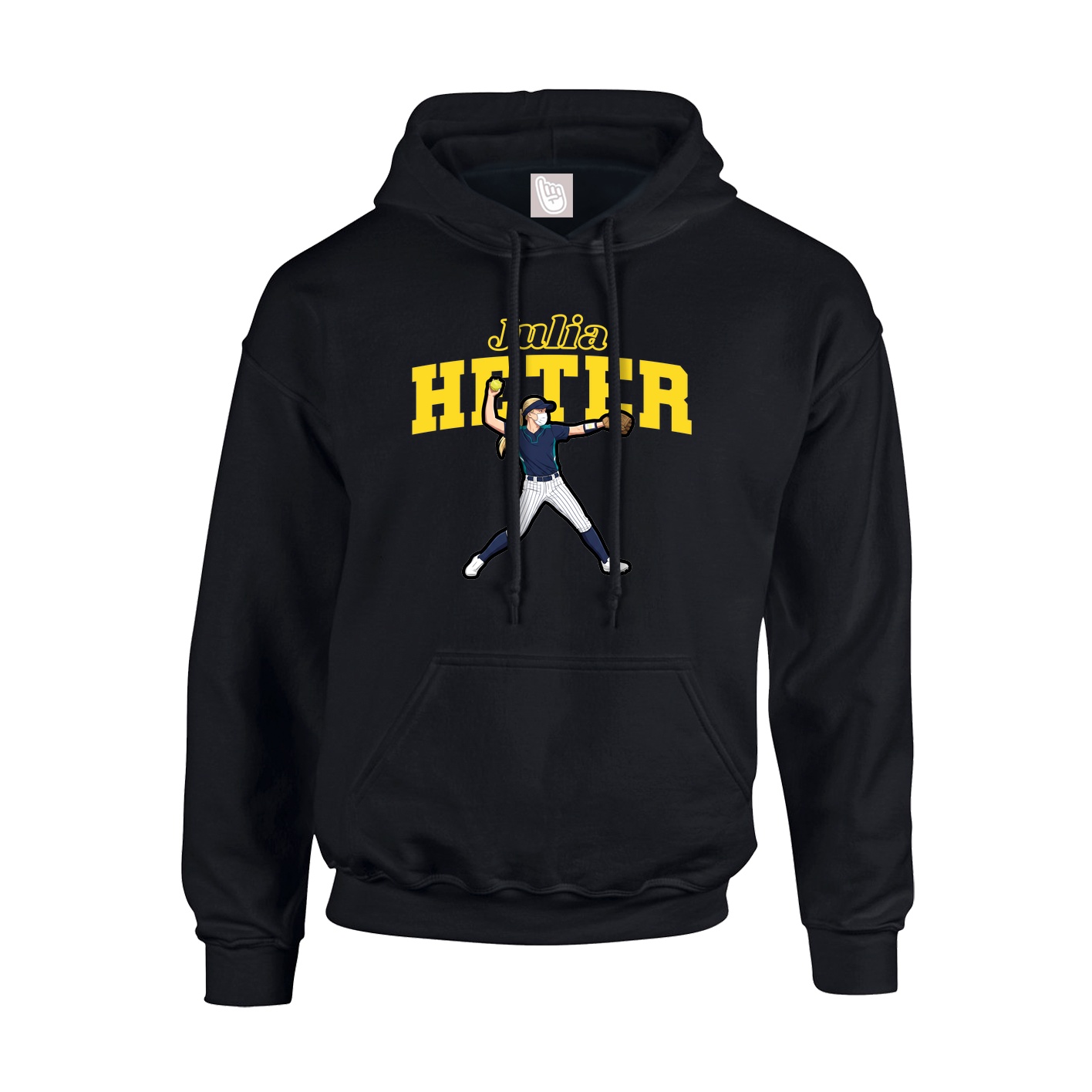 Hoodie — Name Arch in Black