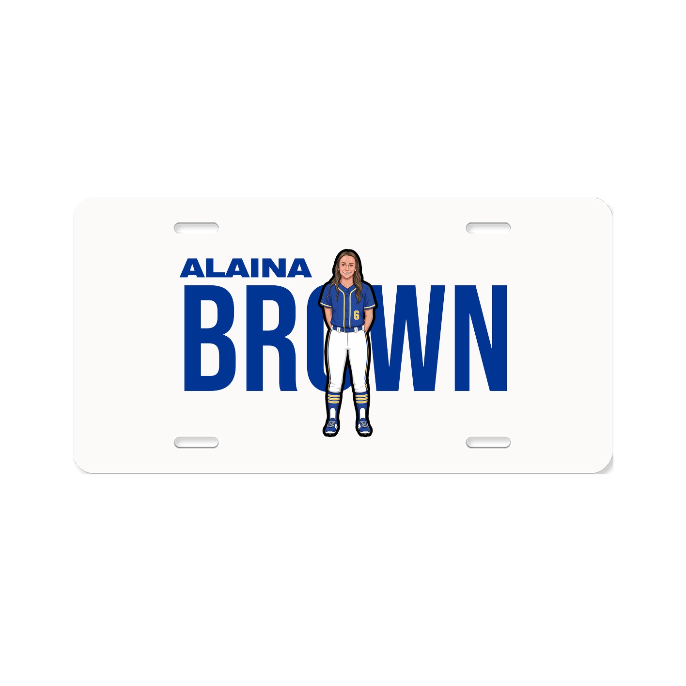 License Plate — Player Name in Classic