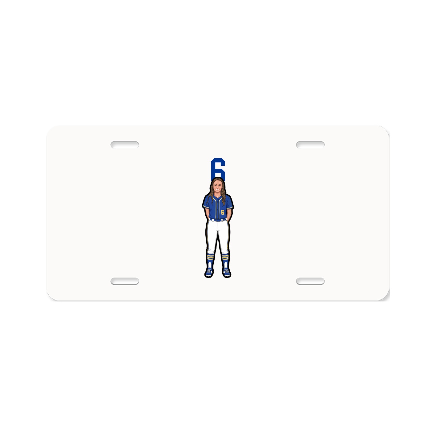 License Plate — Number Top in Classic