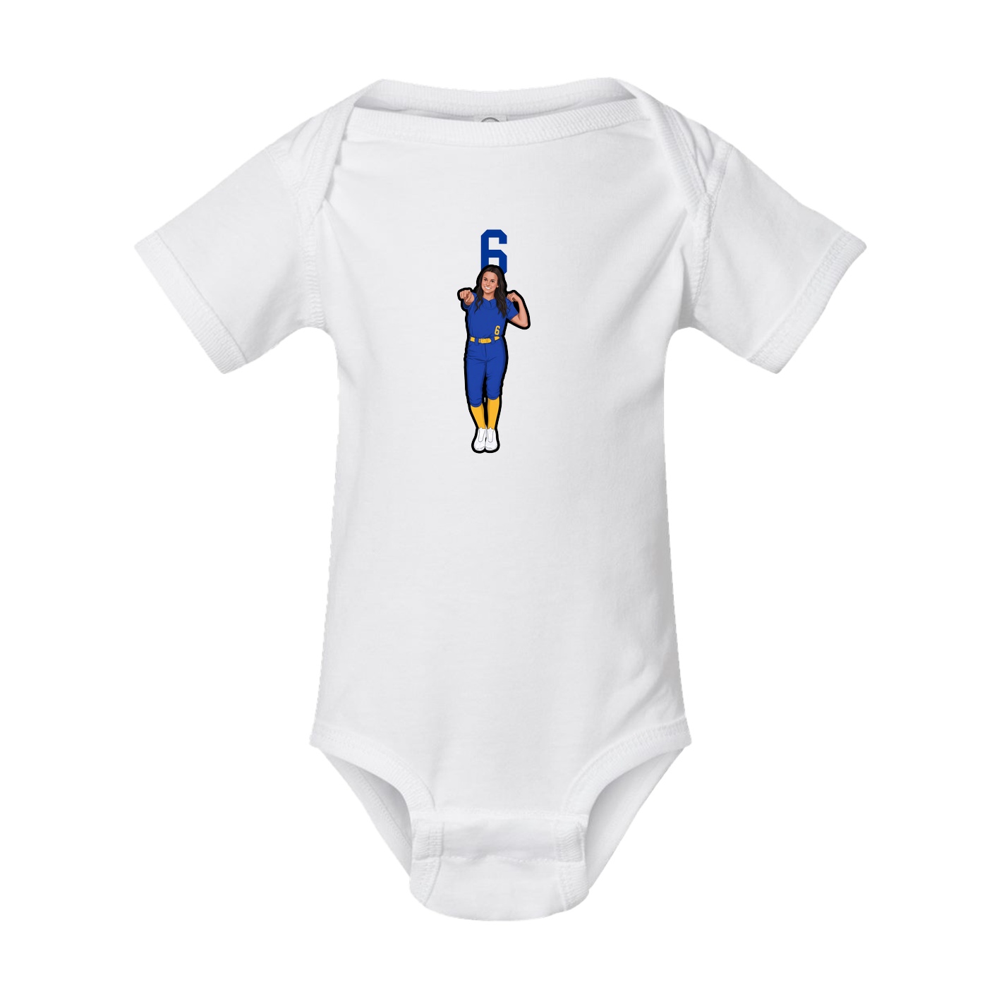 Baby Onesie — Number Top in White