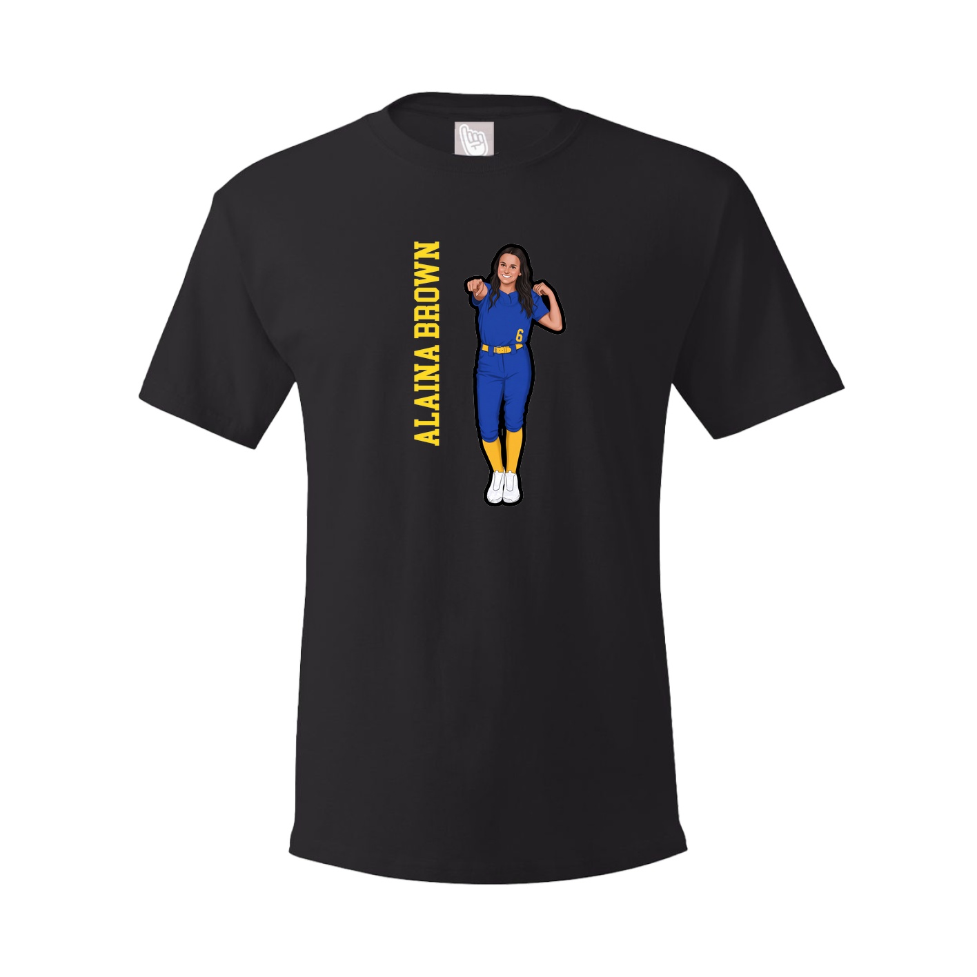 Tee — Name Vertical in Black