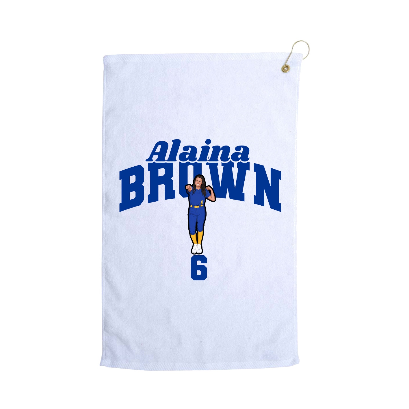 Golf Towel — Signature Arch in White