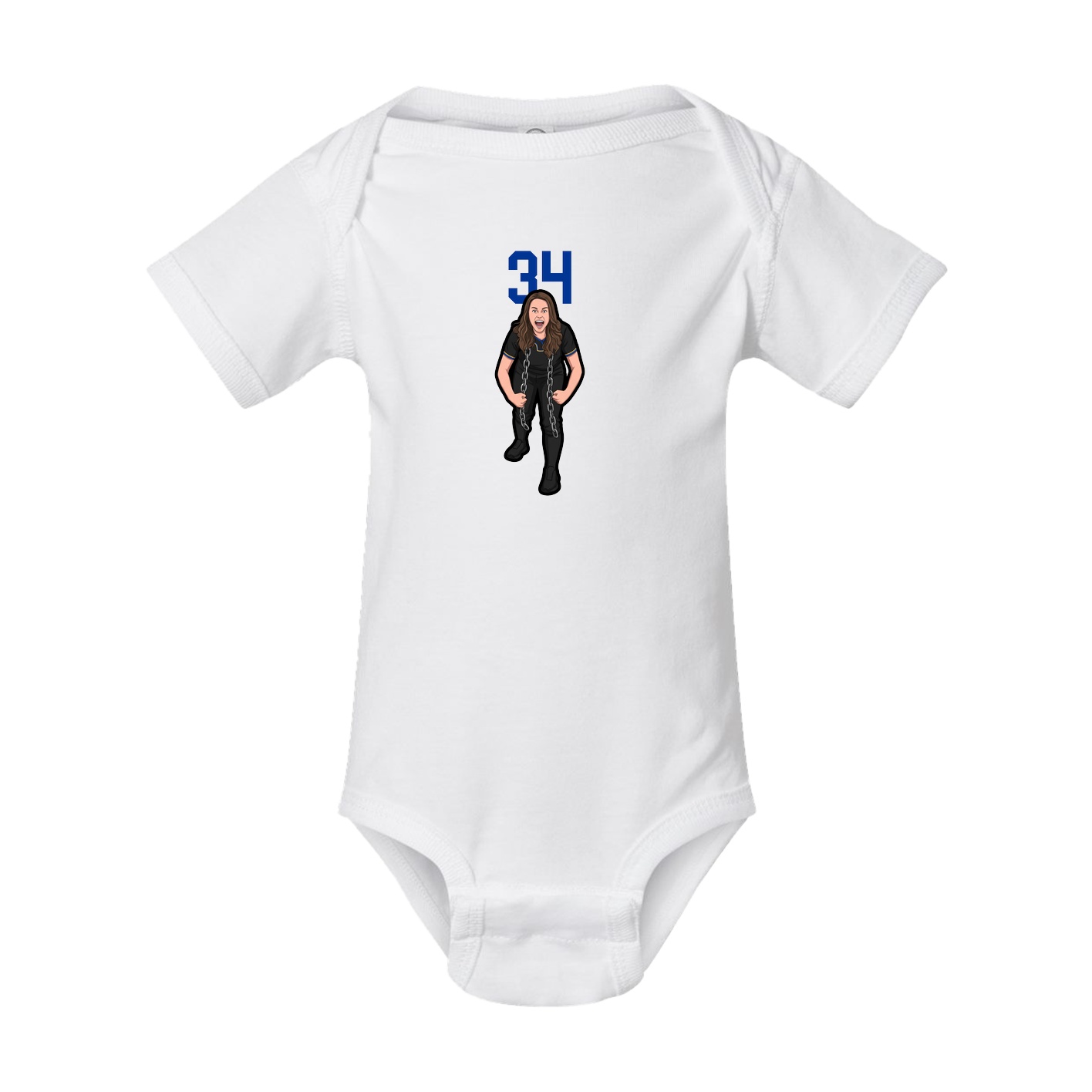 Baby Onesie — Number Top in White