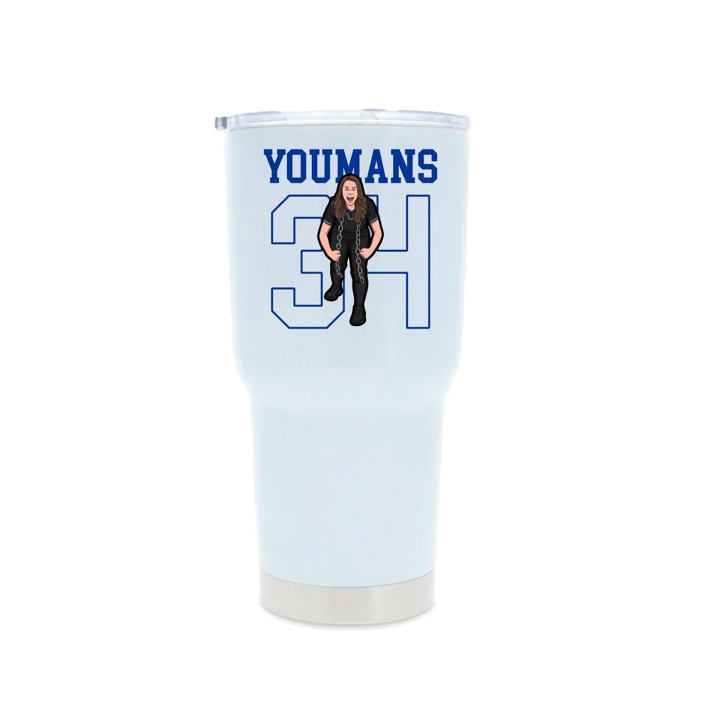 30oz Stainless Steel Tumbler — Shirsey in White