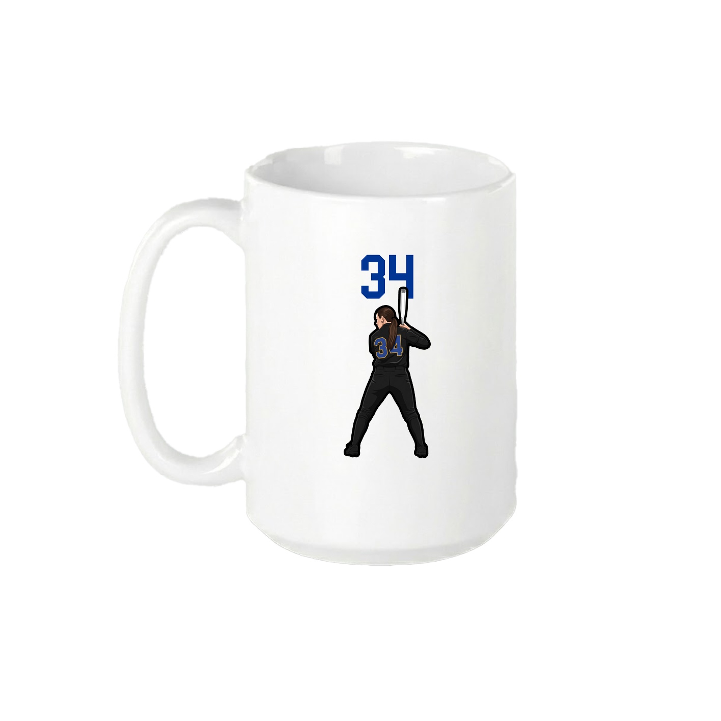 15oz Coffee Mug — Number Top in White