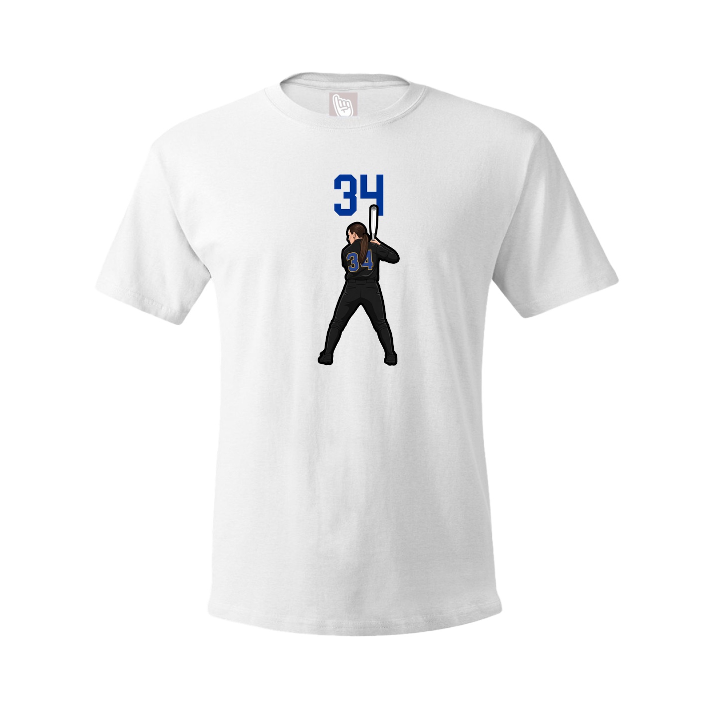 Youth Tee — Number Top in White