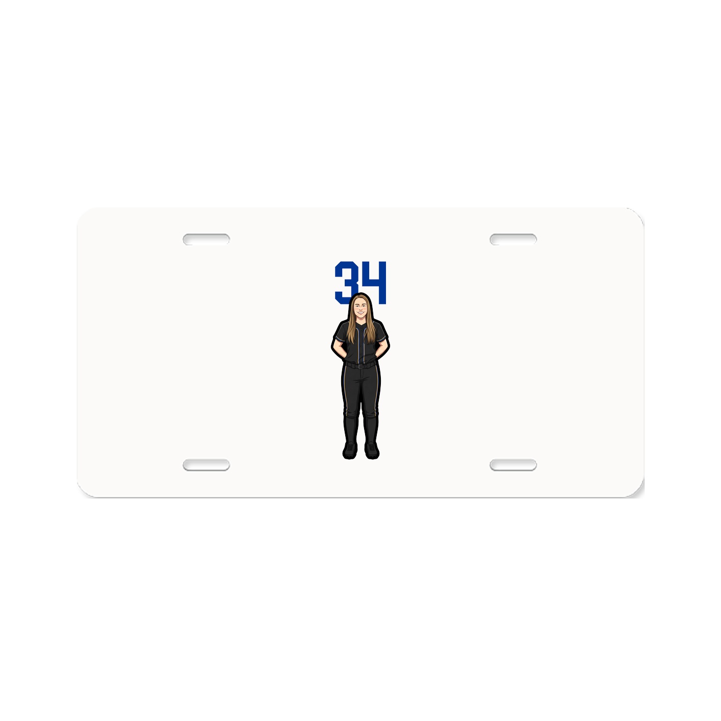 License Plate — Number Top in Classic