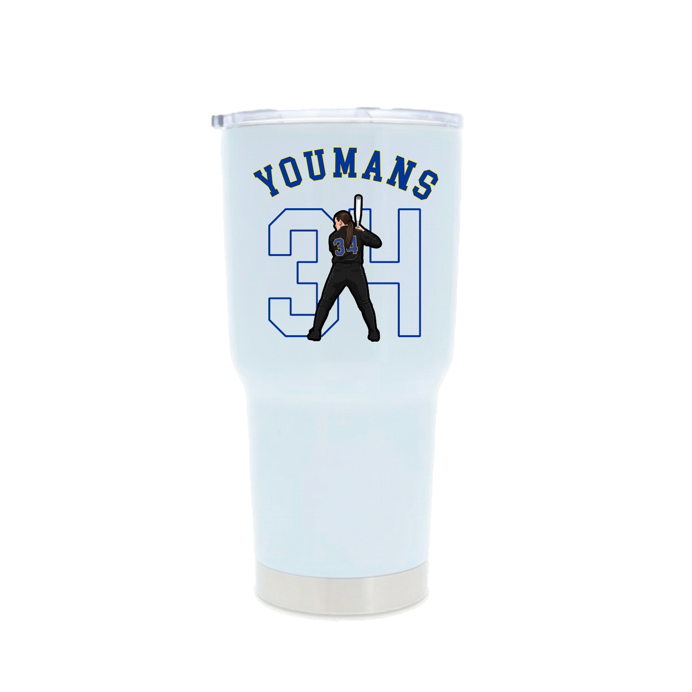 30oz Stainless Steel Tumbler — Shirsey Arch in White