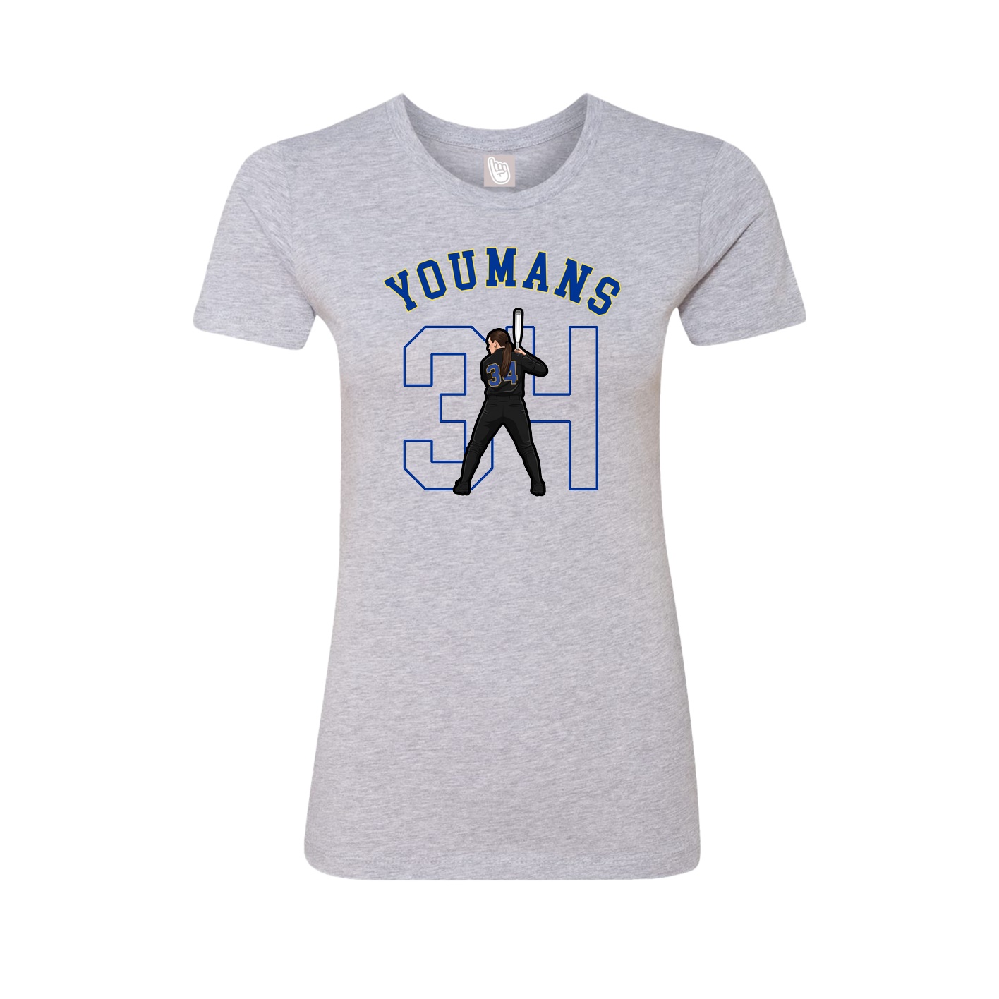 Fitted Women's Tee — Shirsey Arch in Grey