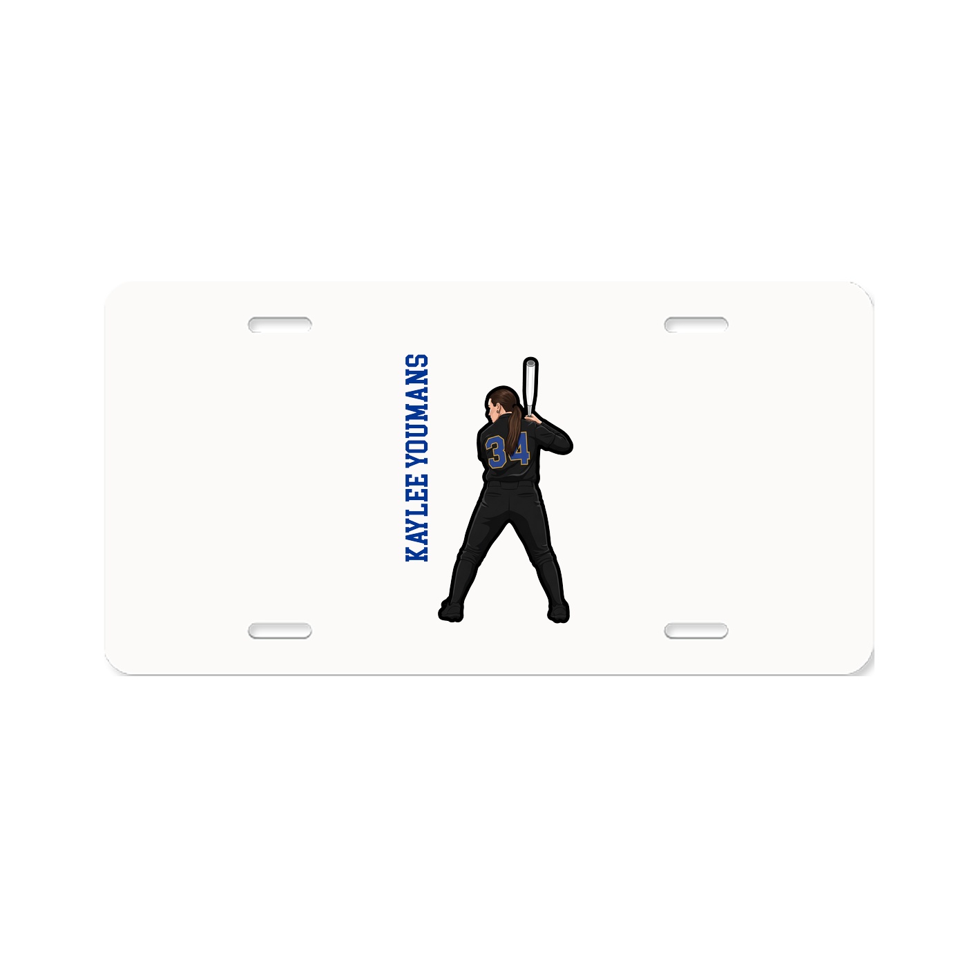 License Plate — Name Vertical in Classic