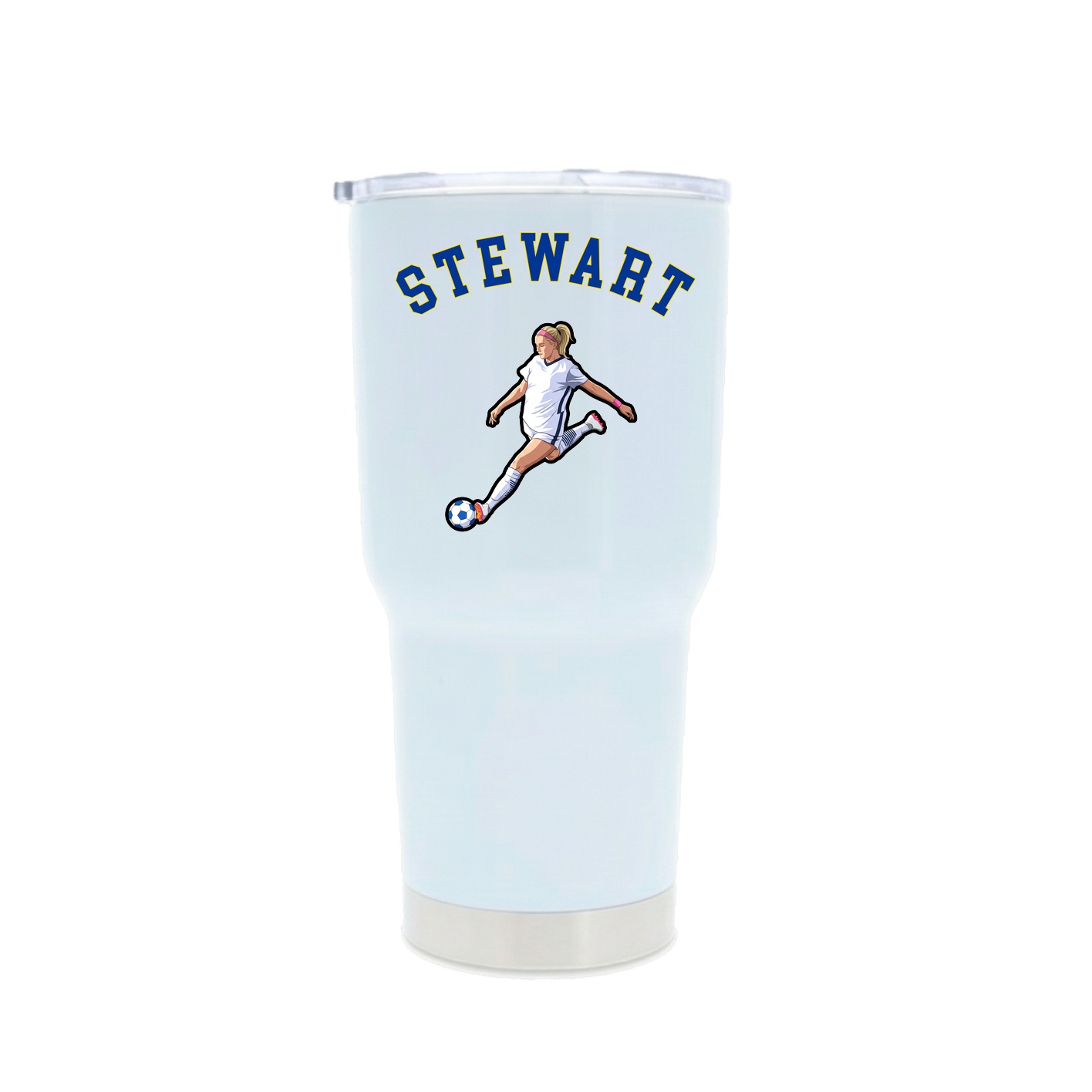 30oz Stainless Steel Tumbler — Shirsey Arch in White