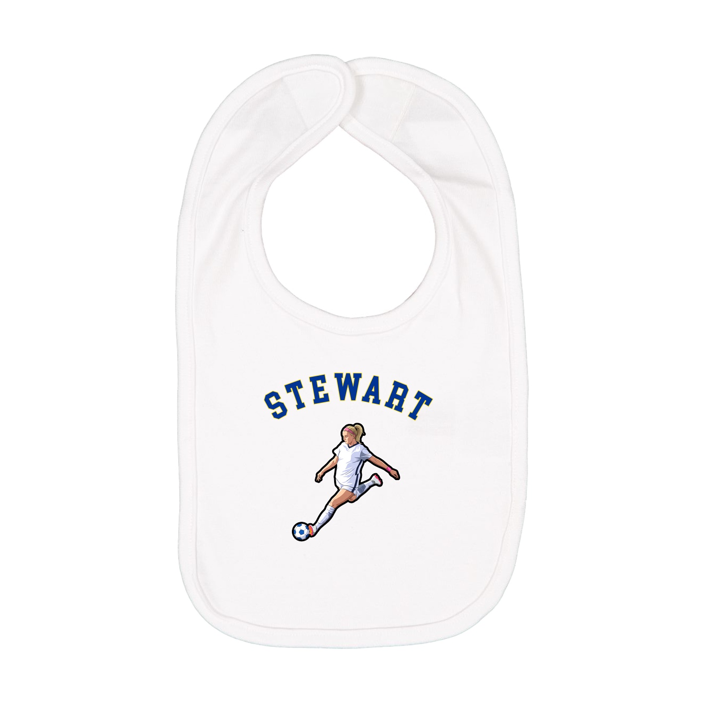 Infant Bib — Shirsey Arch in White